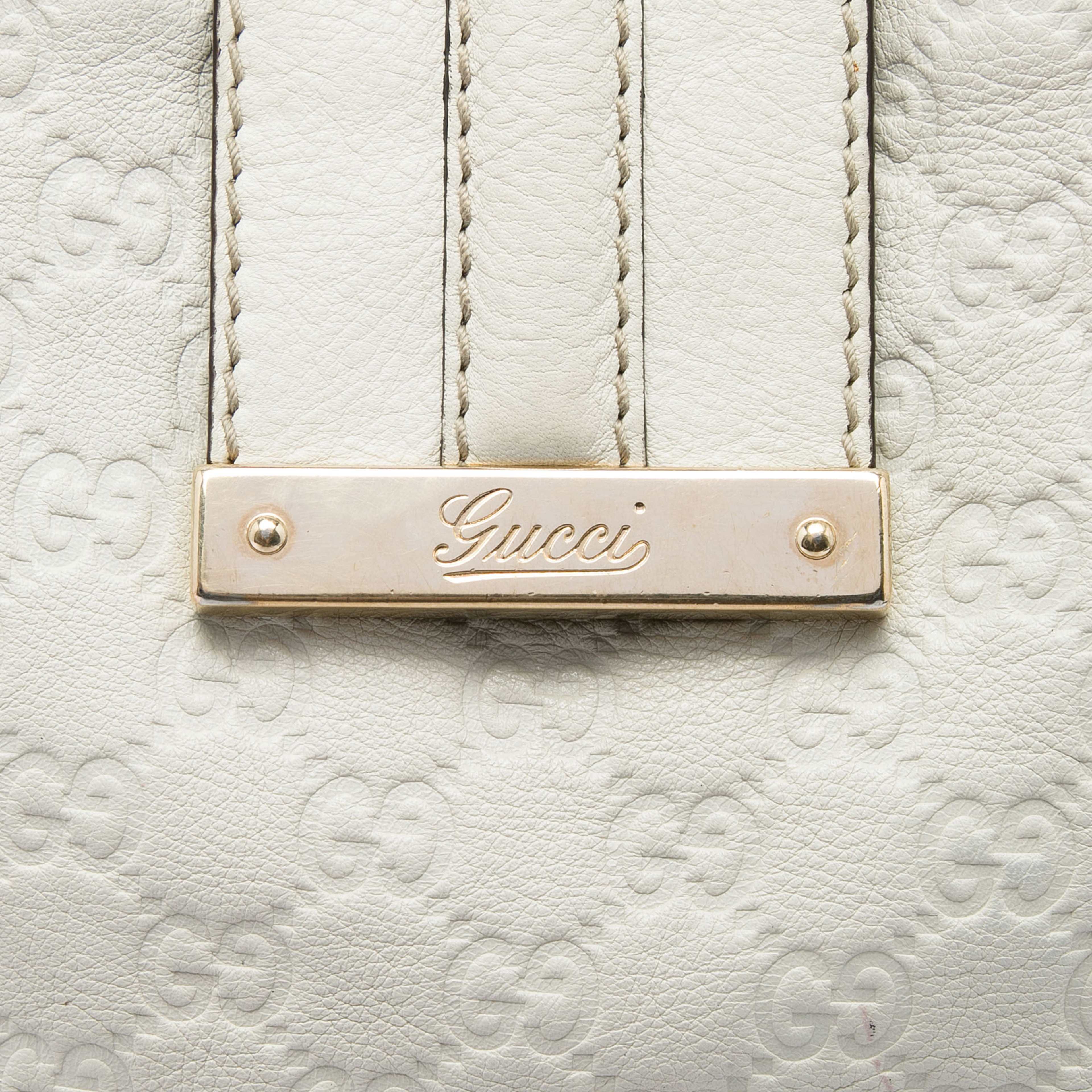 Gucci Guccissima New Ladies Tote, från Luxclusif, i färgen vit. Klicka för att öppna bilden i stort format