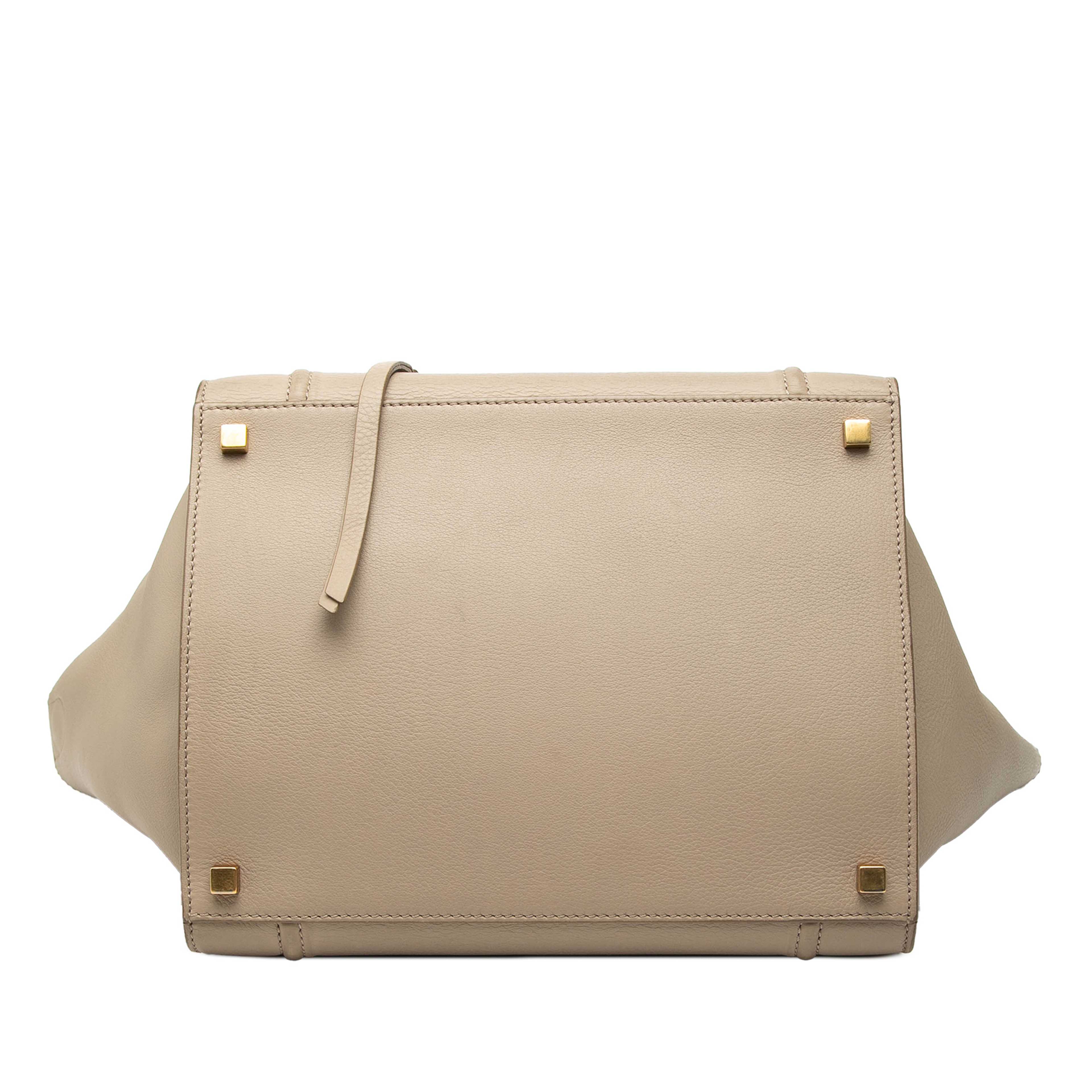 Celine Medium Leather Luggage Phantom Tote, från Luxclusif, i färgen beige. Klicka för att öppna bilden i stort format