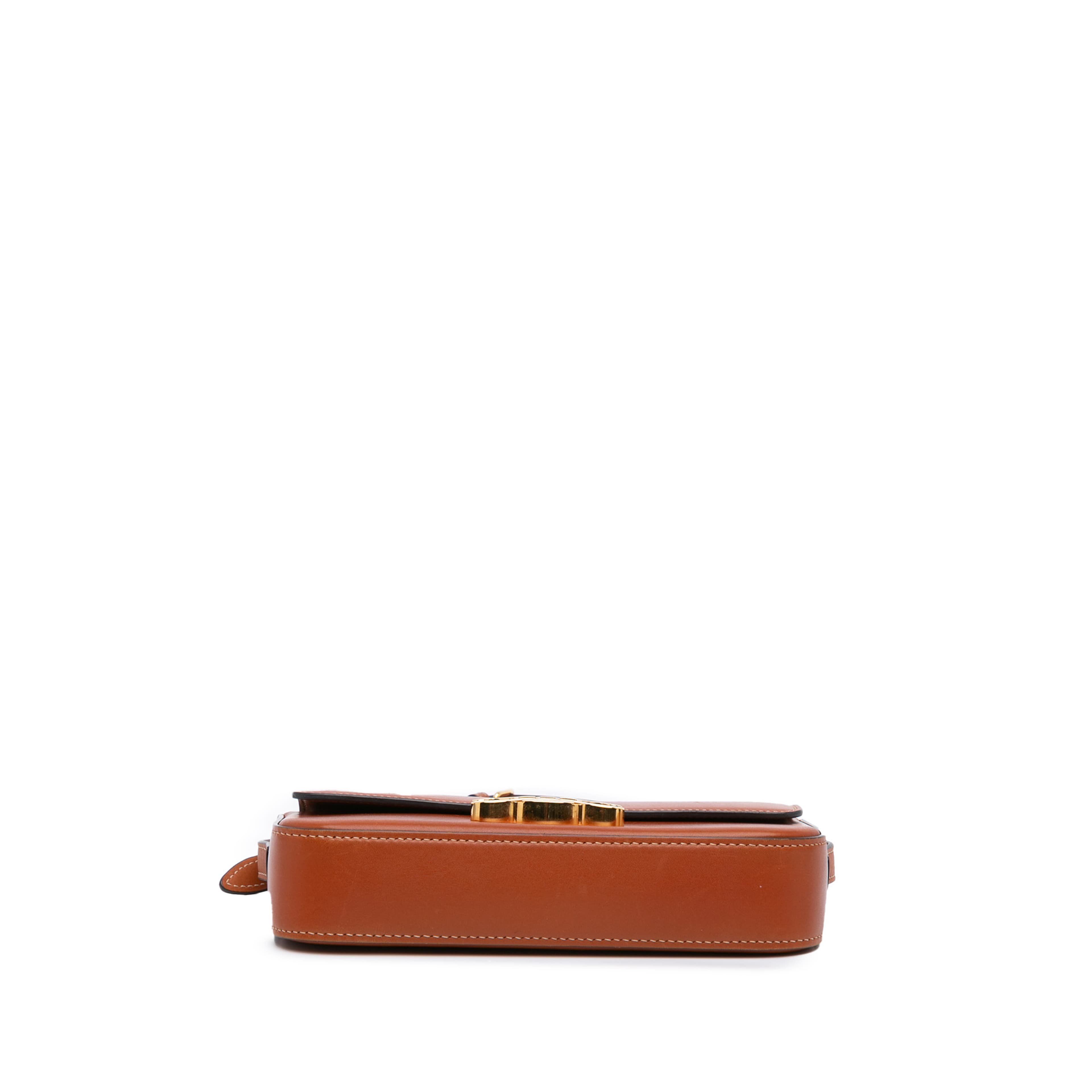 Celine Leather Triomphe Claude Shoulder Bag