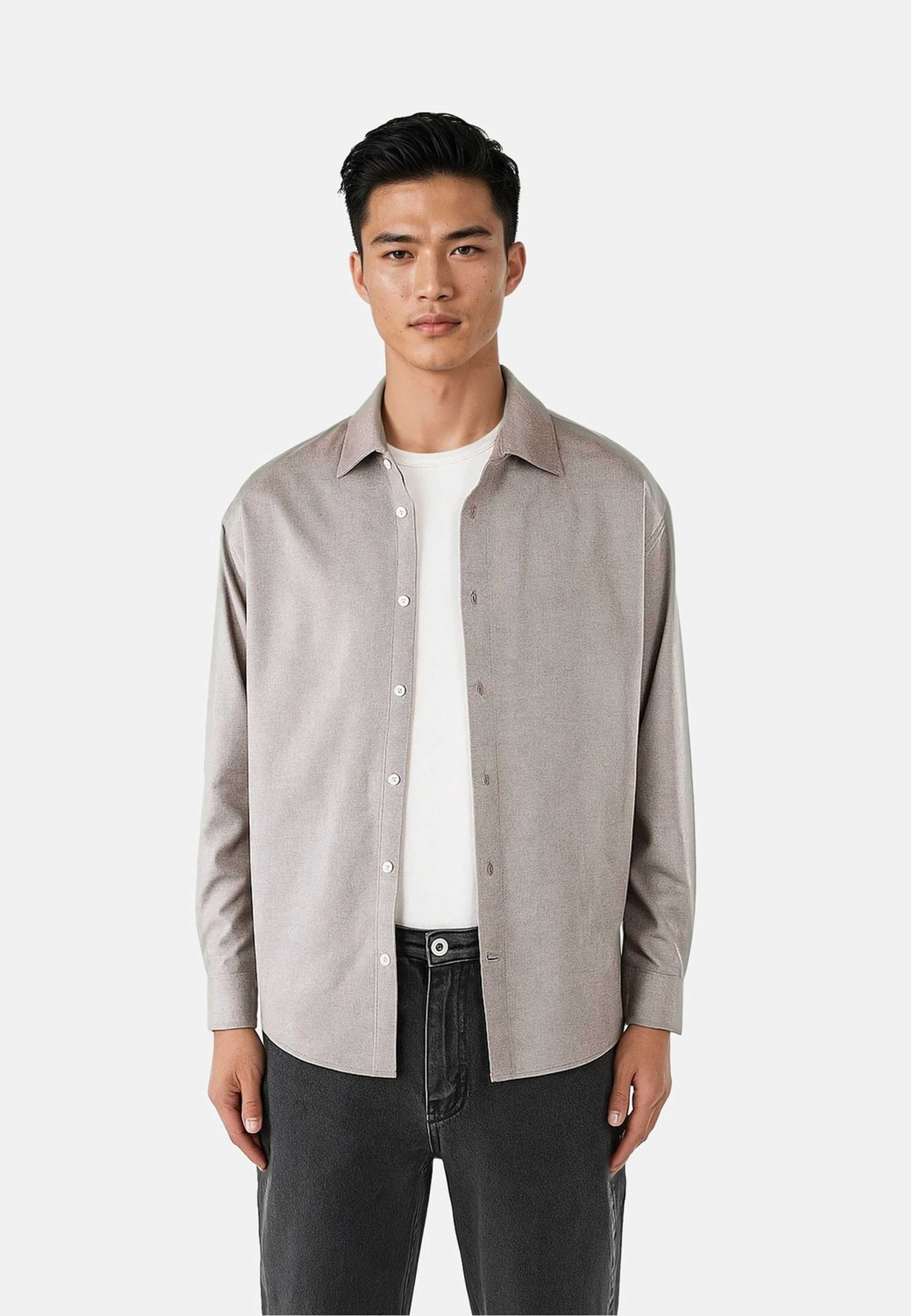 Shift Brushed Flannel Shirt, från Ciszere, i färgen brown. Klicka för att öppna bilden i stort format