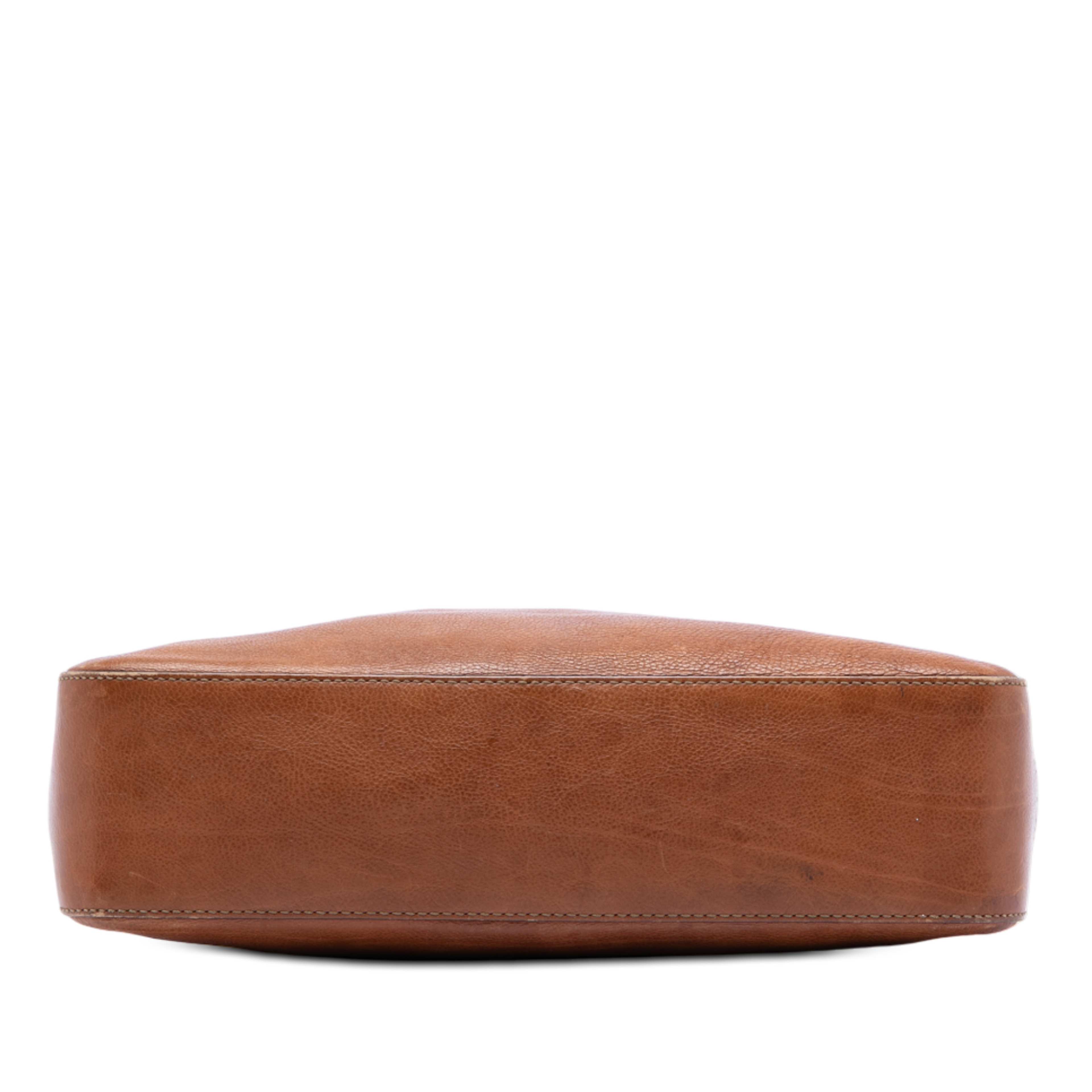 Gucci Leather Marrakech Shoulder Bag, från Luxclusif, i färgen brown. Klicka för att öppna bilden i stort format