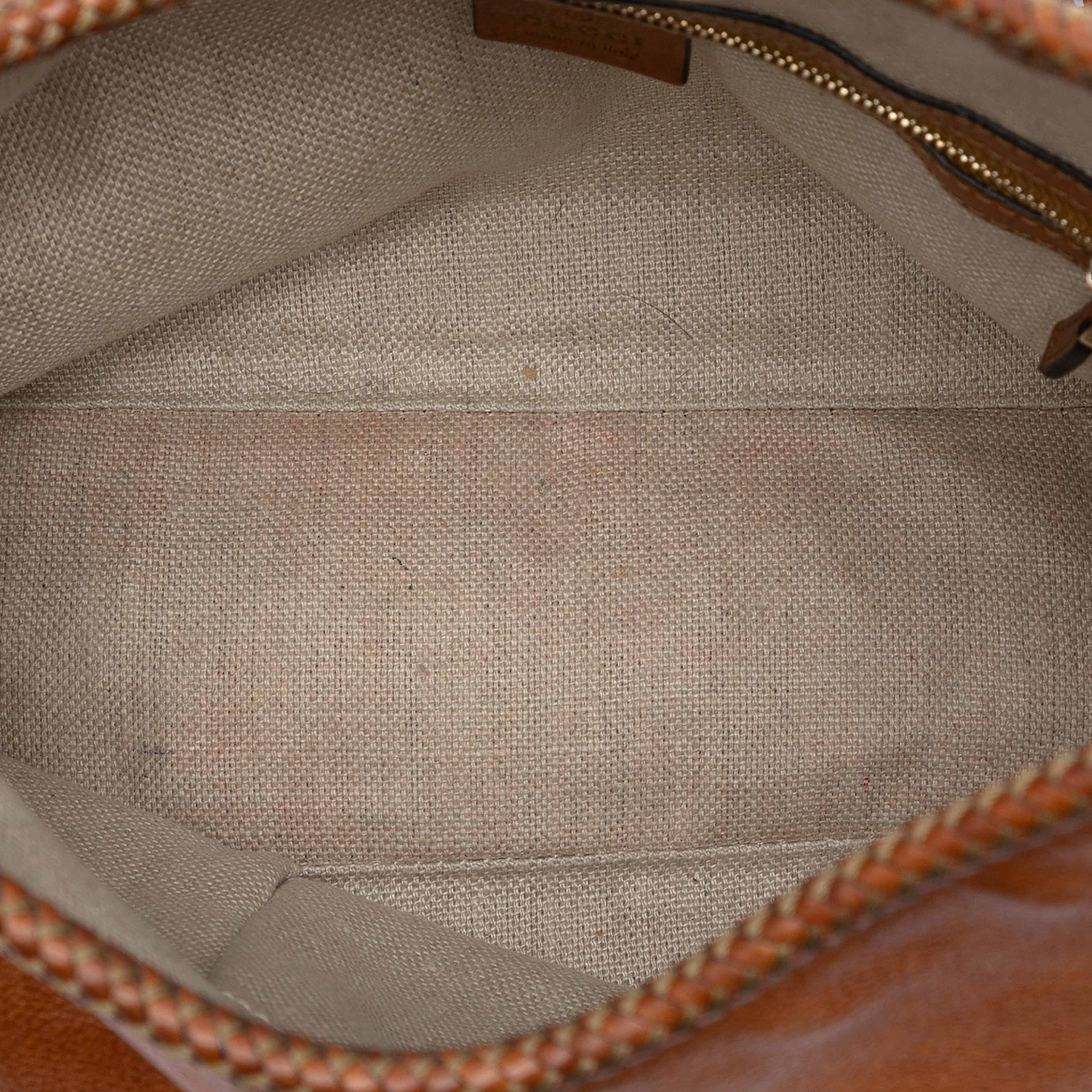 Gucci Leather Marrakech Shoulder Bag, från Luxclusif, i färgen brown. Klicka för att öppna bilden i stort format