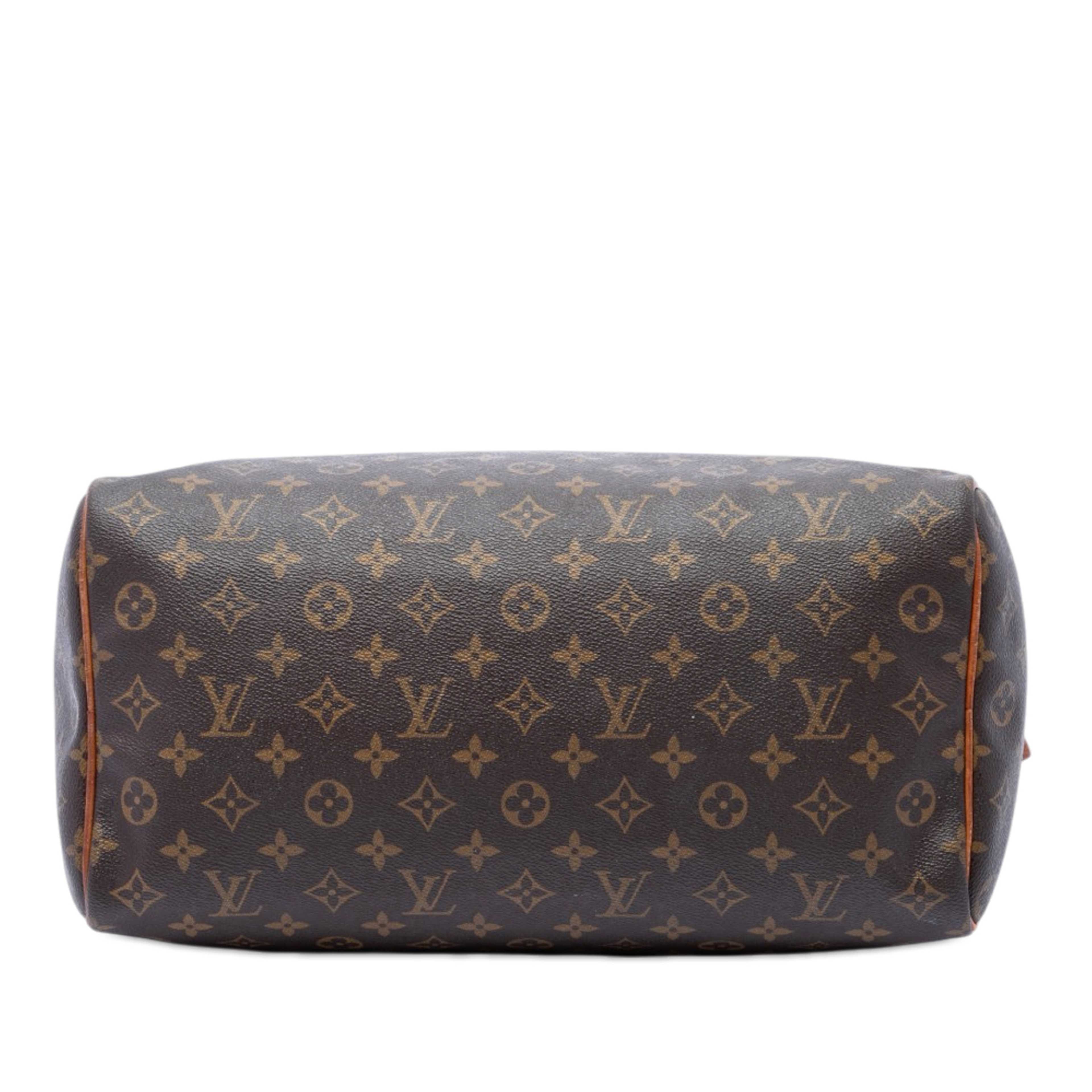 Louis Vuitton Monogram Speedy 35, från Luxclusif, i färgen brun. Klicka för att öppna bilden i stort format