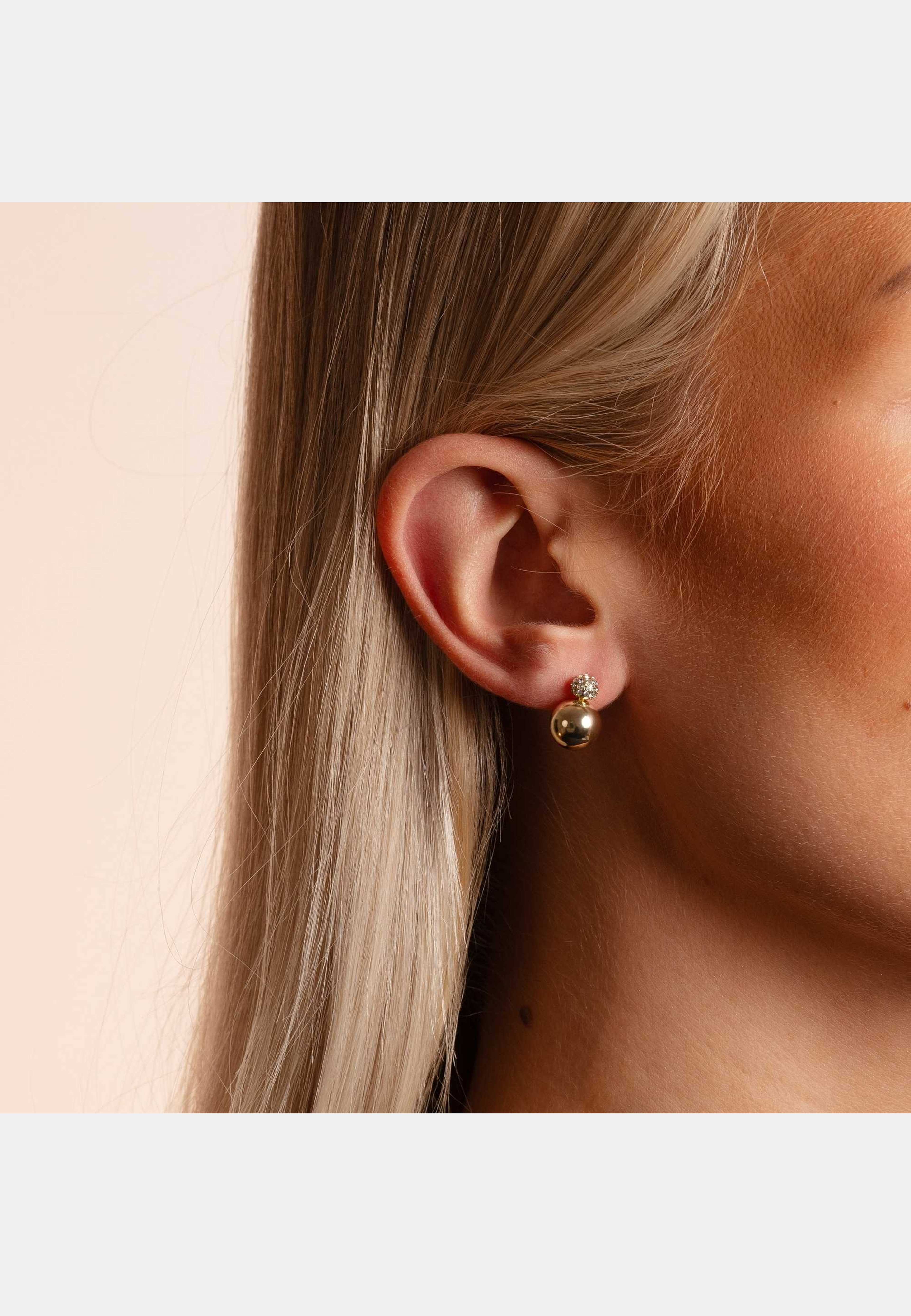 Bennet Small Crystal Double Ear, från SNÖ of Sweden, i färgen g/clear. Klicka för att öppna bilden i stort format