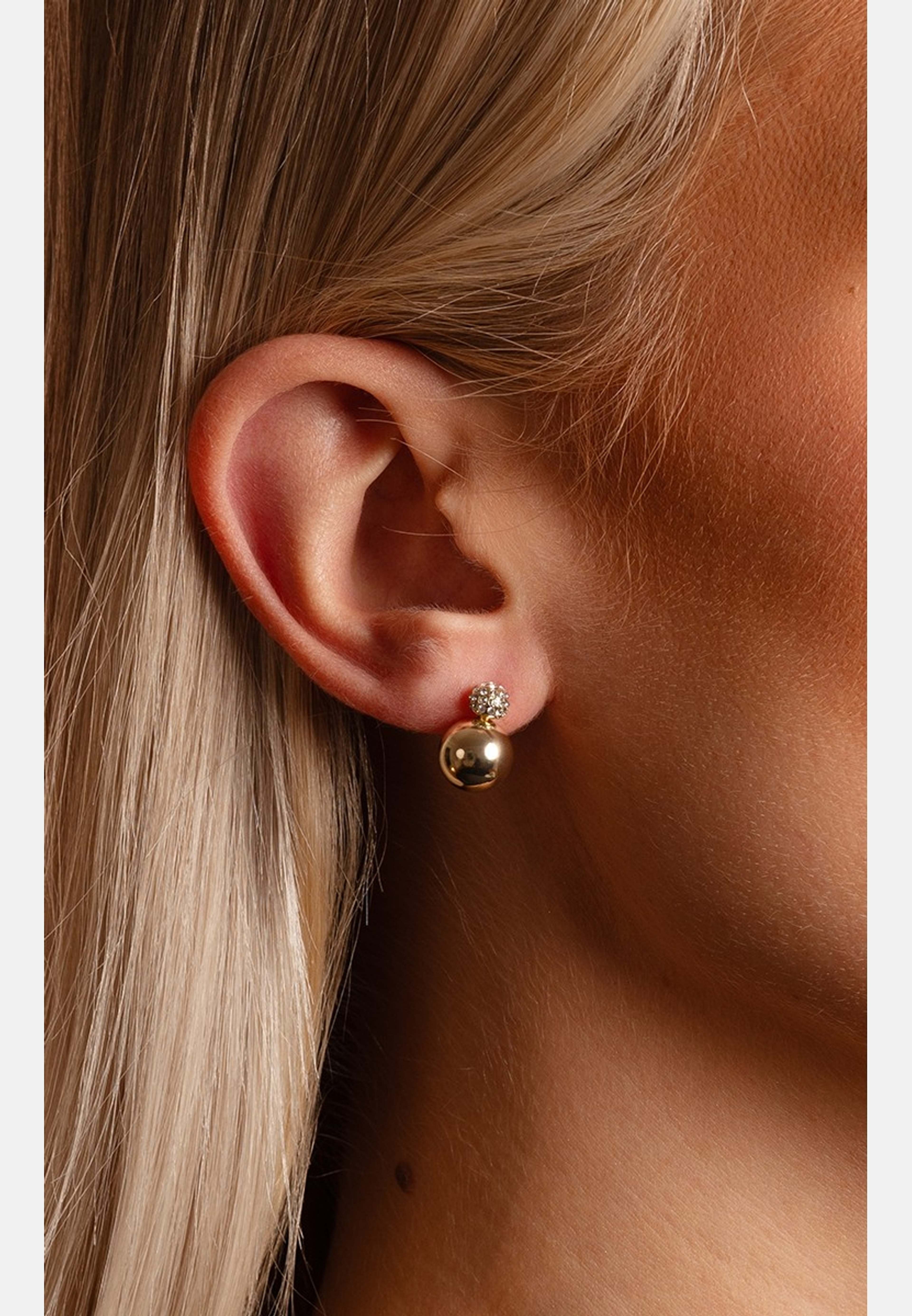 Bennet Small Crystal Double Ear, från SNÖ of Sweden, i färgen g/clear. Klicka för att öppna bilden i stort format