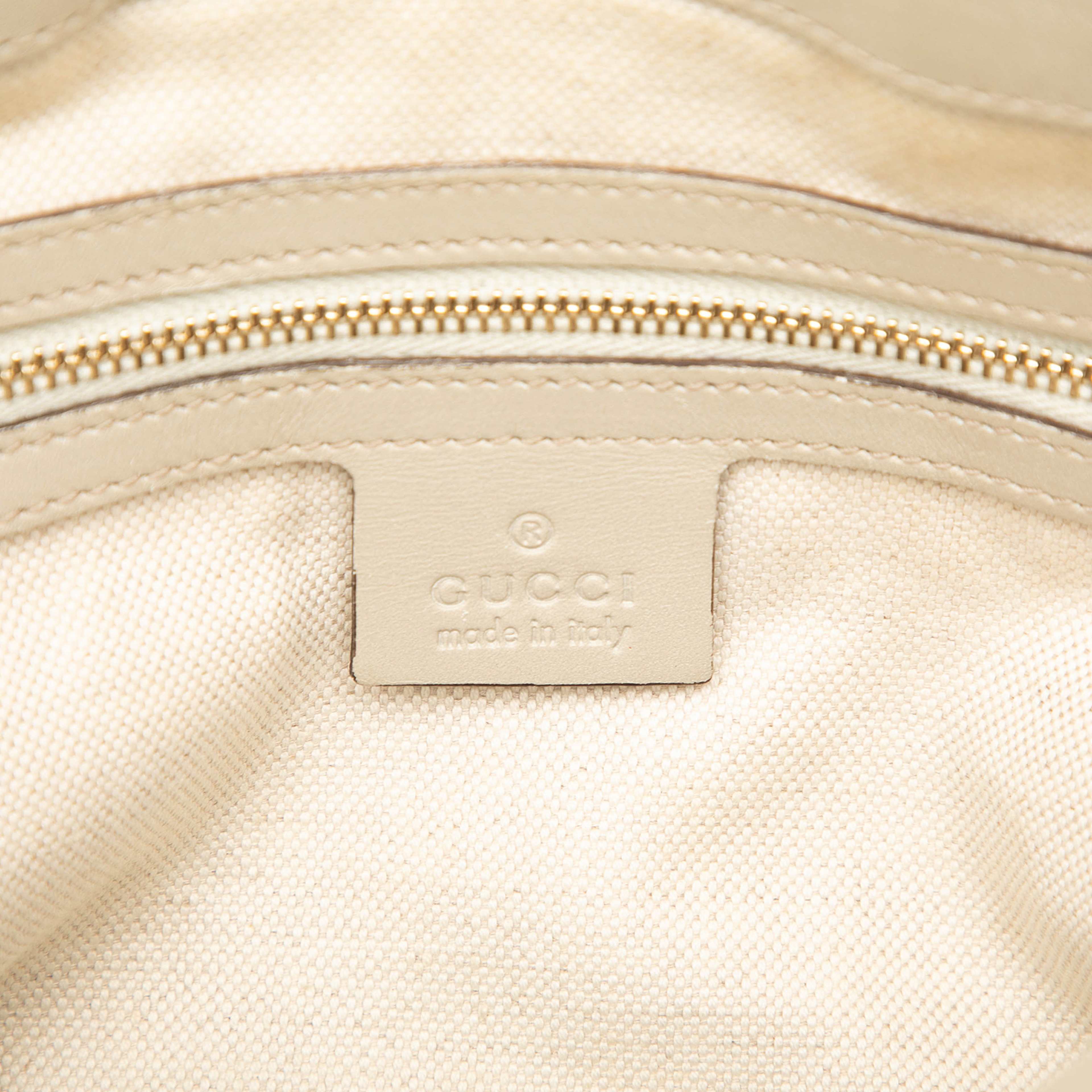 Gucci Gg Canvas Web Mayfair Satchel, från Luxclusif, i färgen beige. Klicka för att öppna bilden i stort format