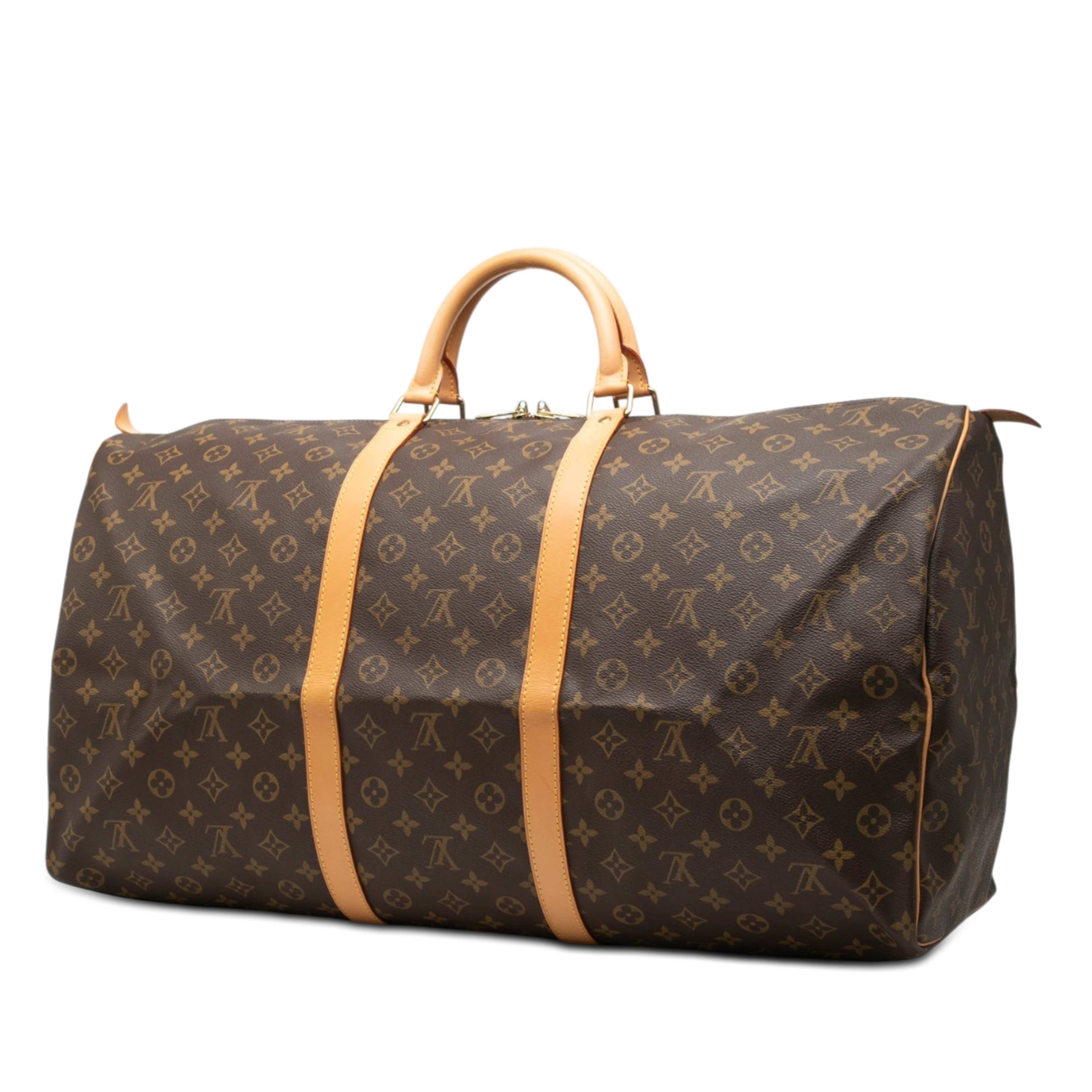 Louis Vuitton Monogram Keepall 60, från Luxclusif, i färgen brun. Klicka för att öppna bilden i stort format
