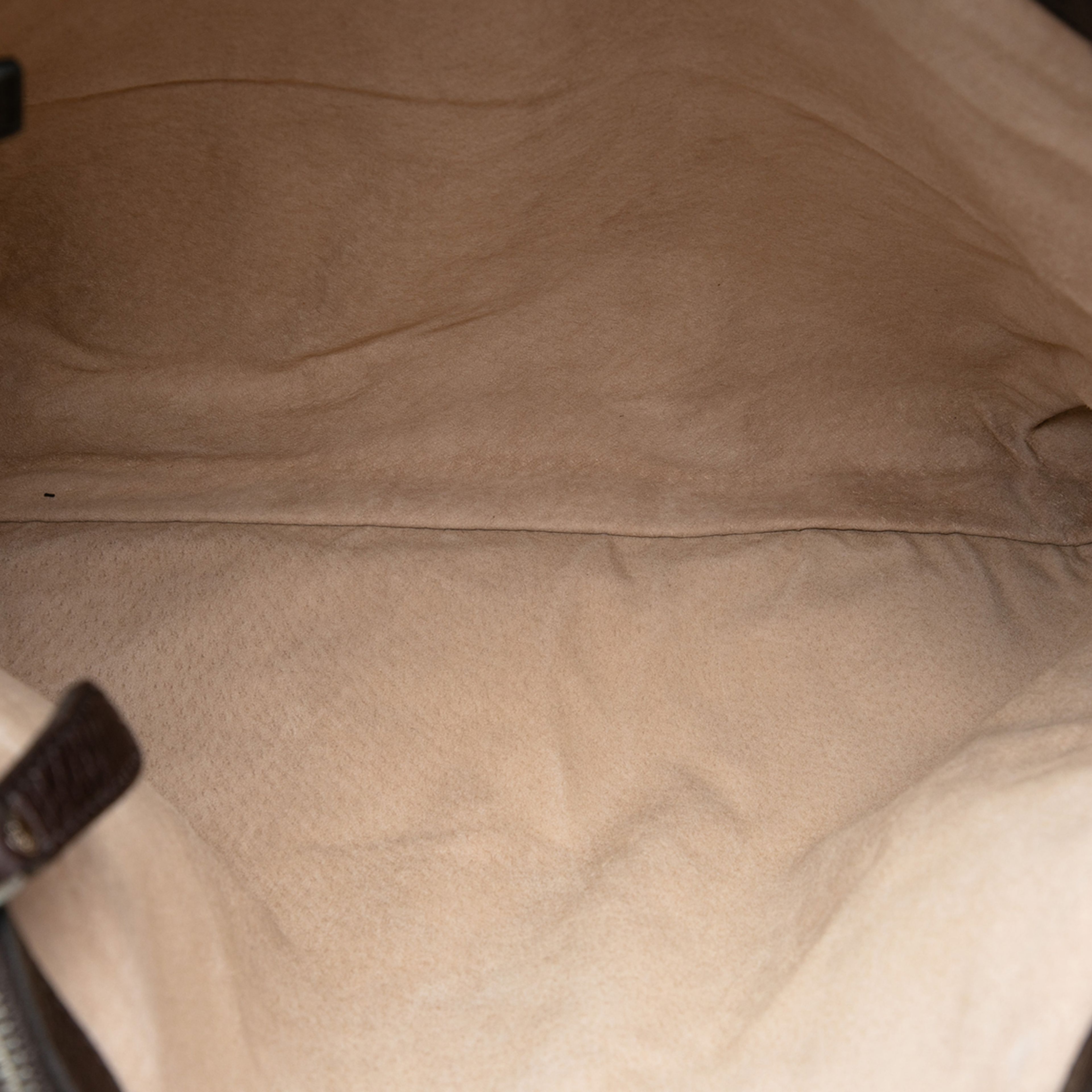 Gucci Grained Calfskin Tote, från Luxclusif, i färgen dark brown. Klicka för att öppna bilden i stort format