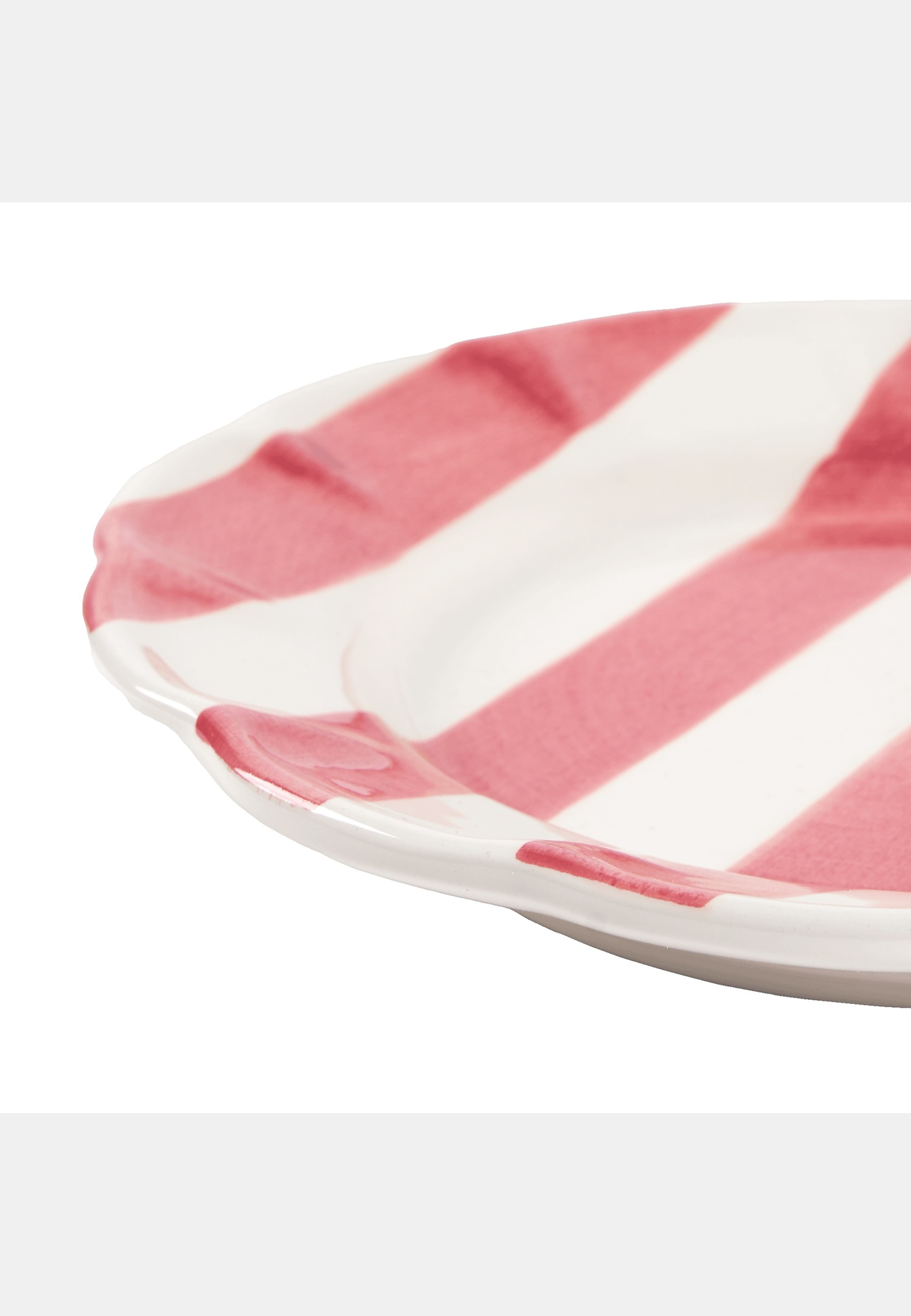 Stripe Tallrik - 28 Cm, från Pick A Poppy, i färgen dark pink. Klicka för att öppna bilden i stort format