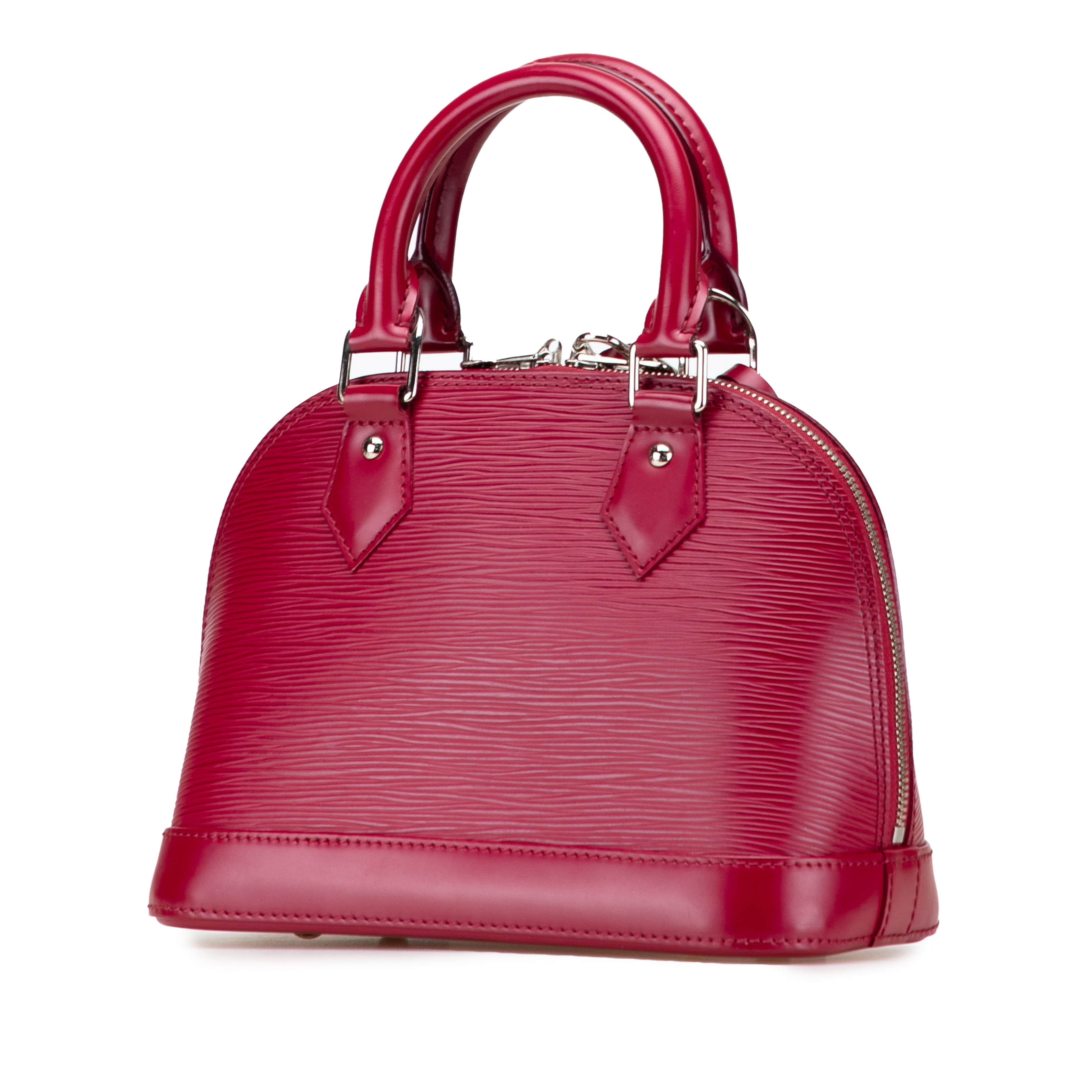 Louis Vuitton Epi Alma Bb, från Luxclusif, i färgen dark pink.