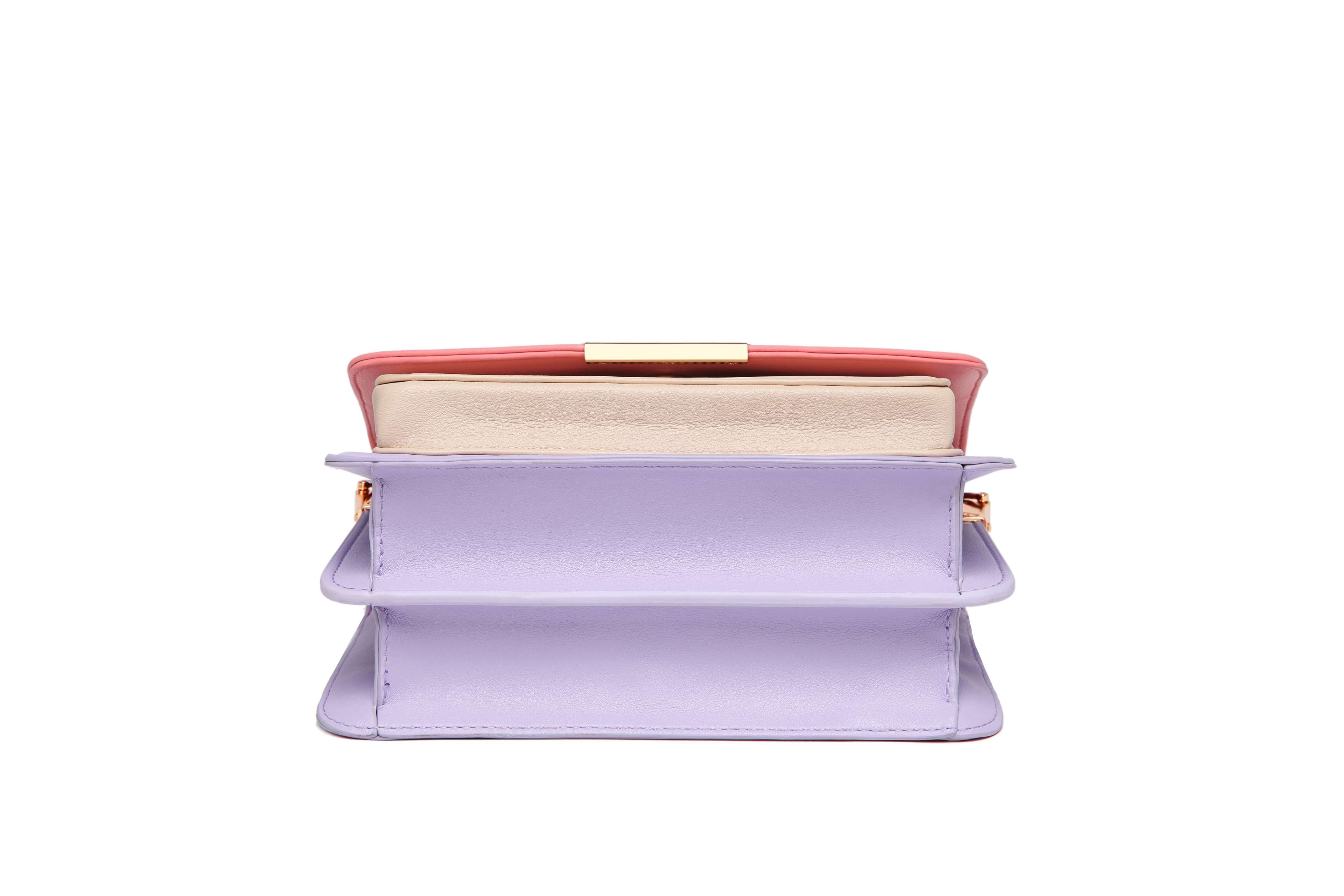 Blanca Bag Medium - Coral/purple/nude