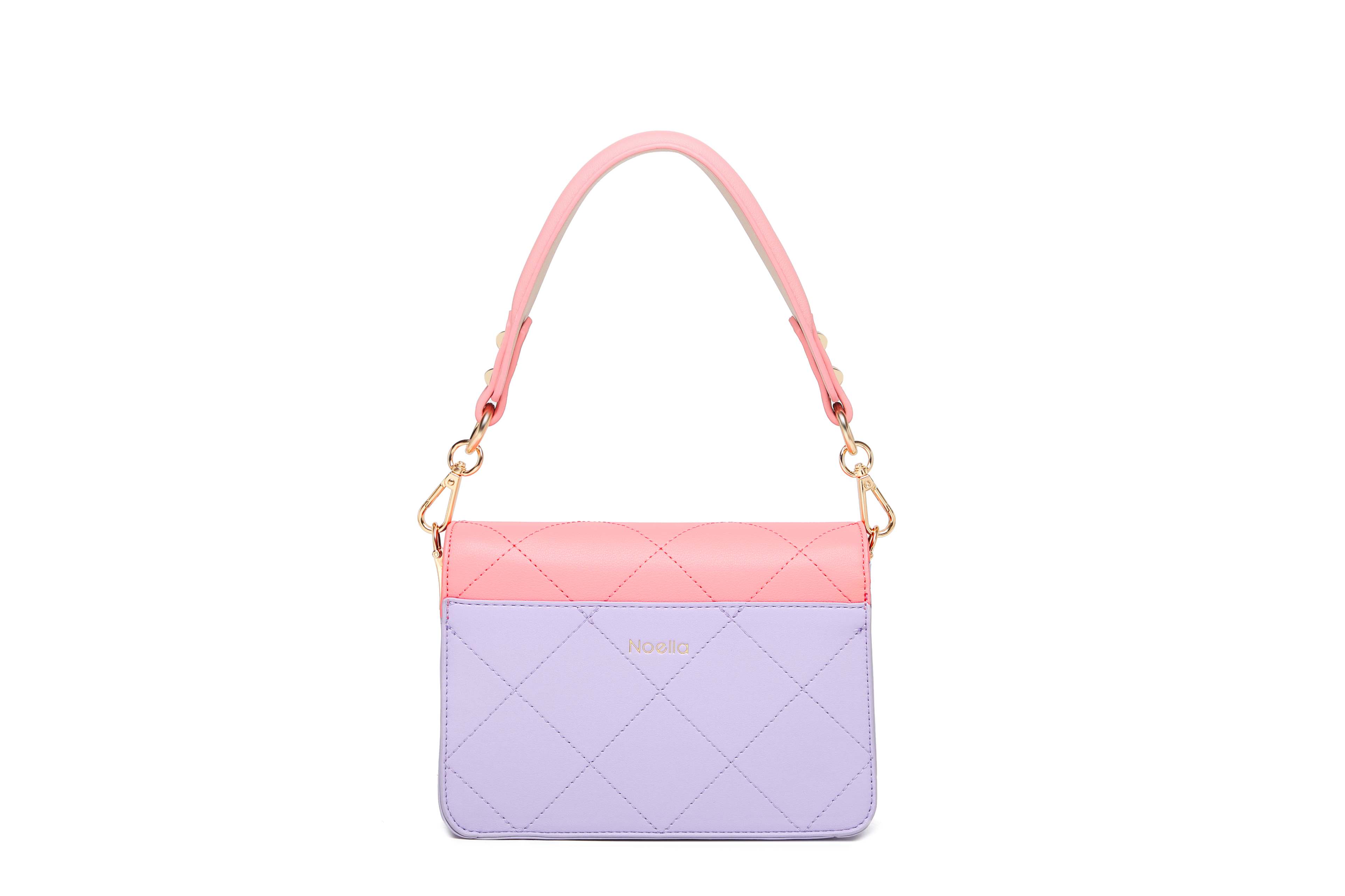 Blanca Bag Medium - Coral/purple/nude