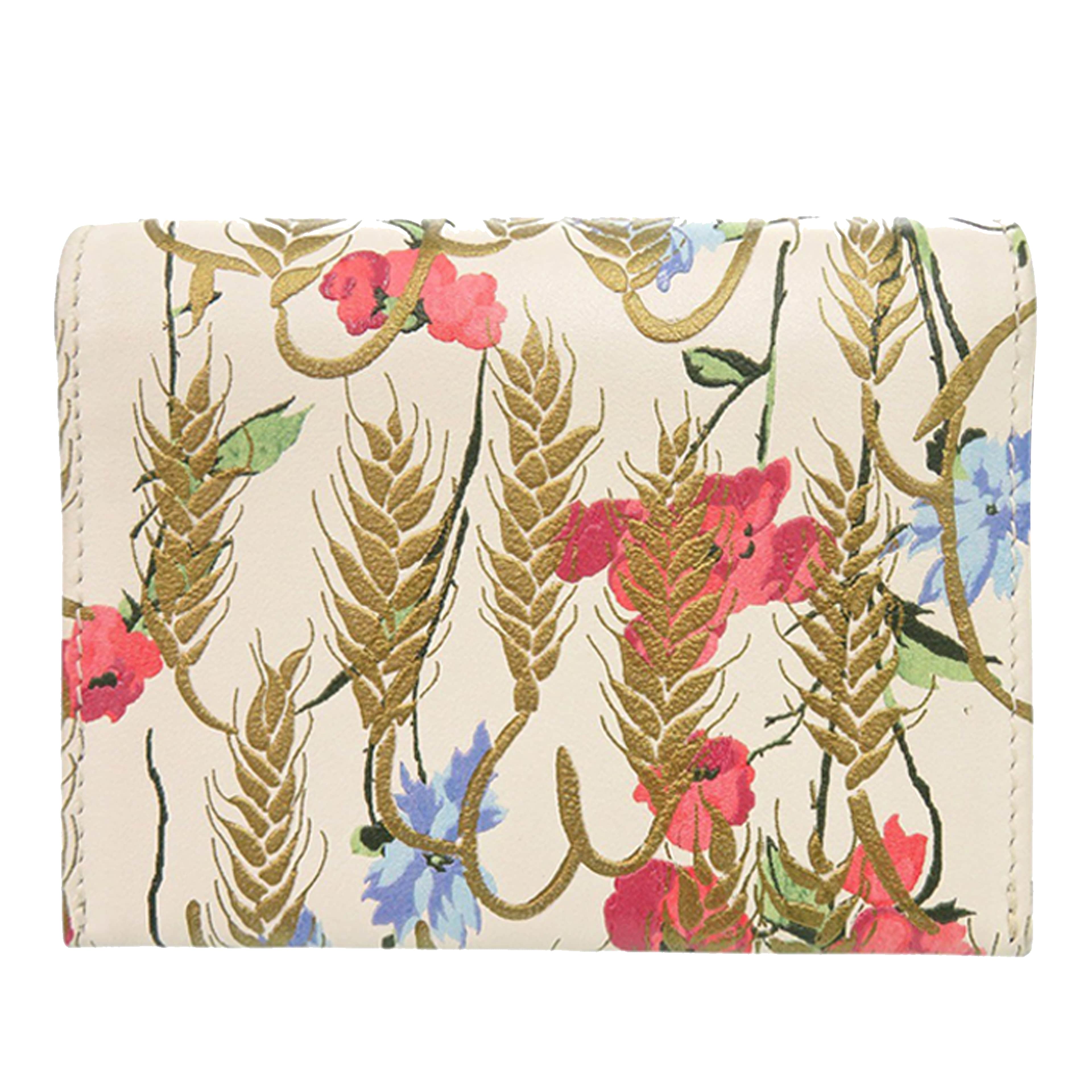 Dior Calfskin Hibiscus Card Holder With Chain, från Luxclusif, i färgen vit. Klicka för att öppna bilden i stort format