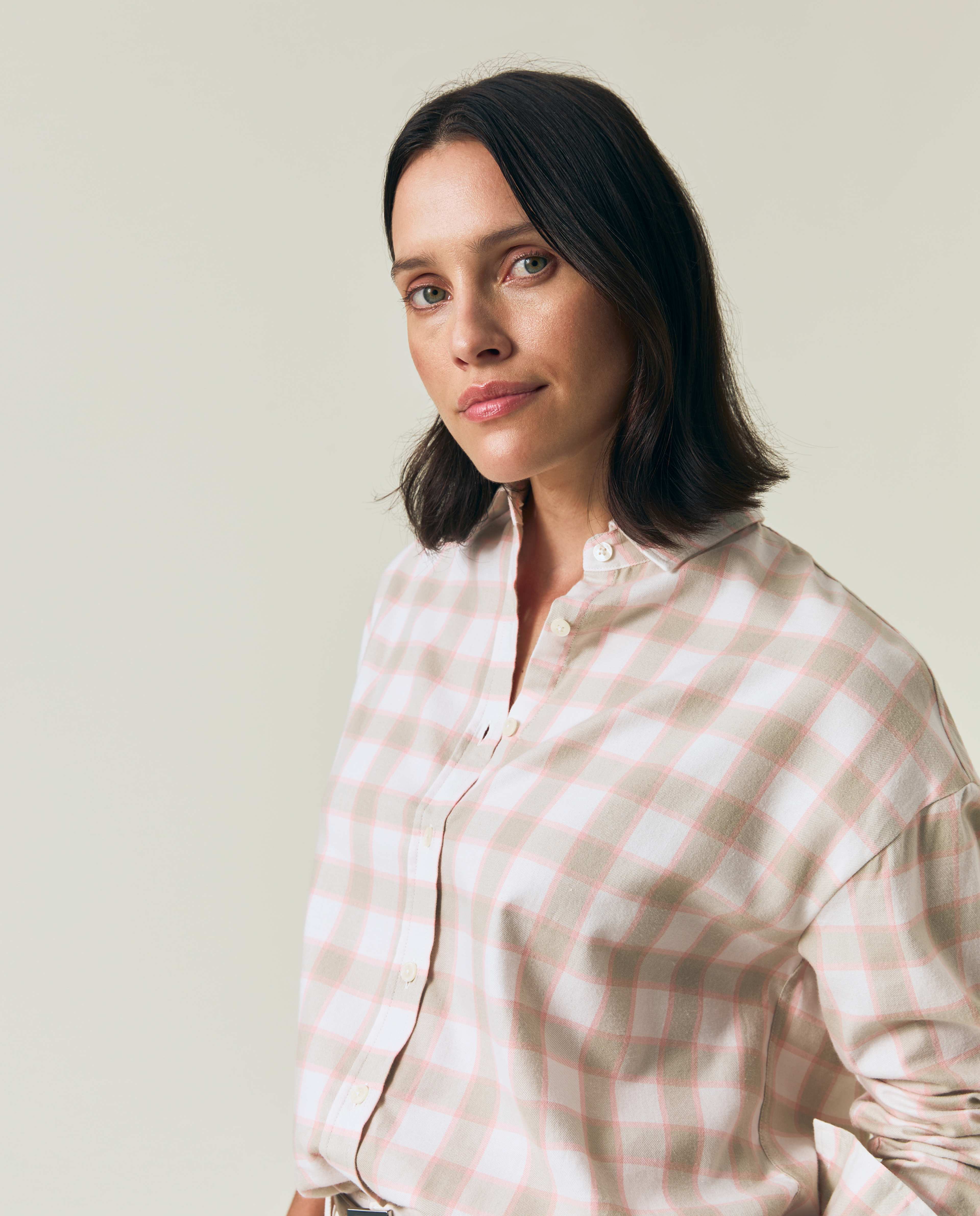 Oversized Organic Cotton Check Flannel Shirt