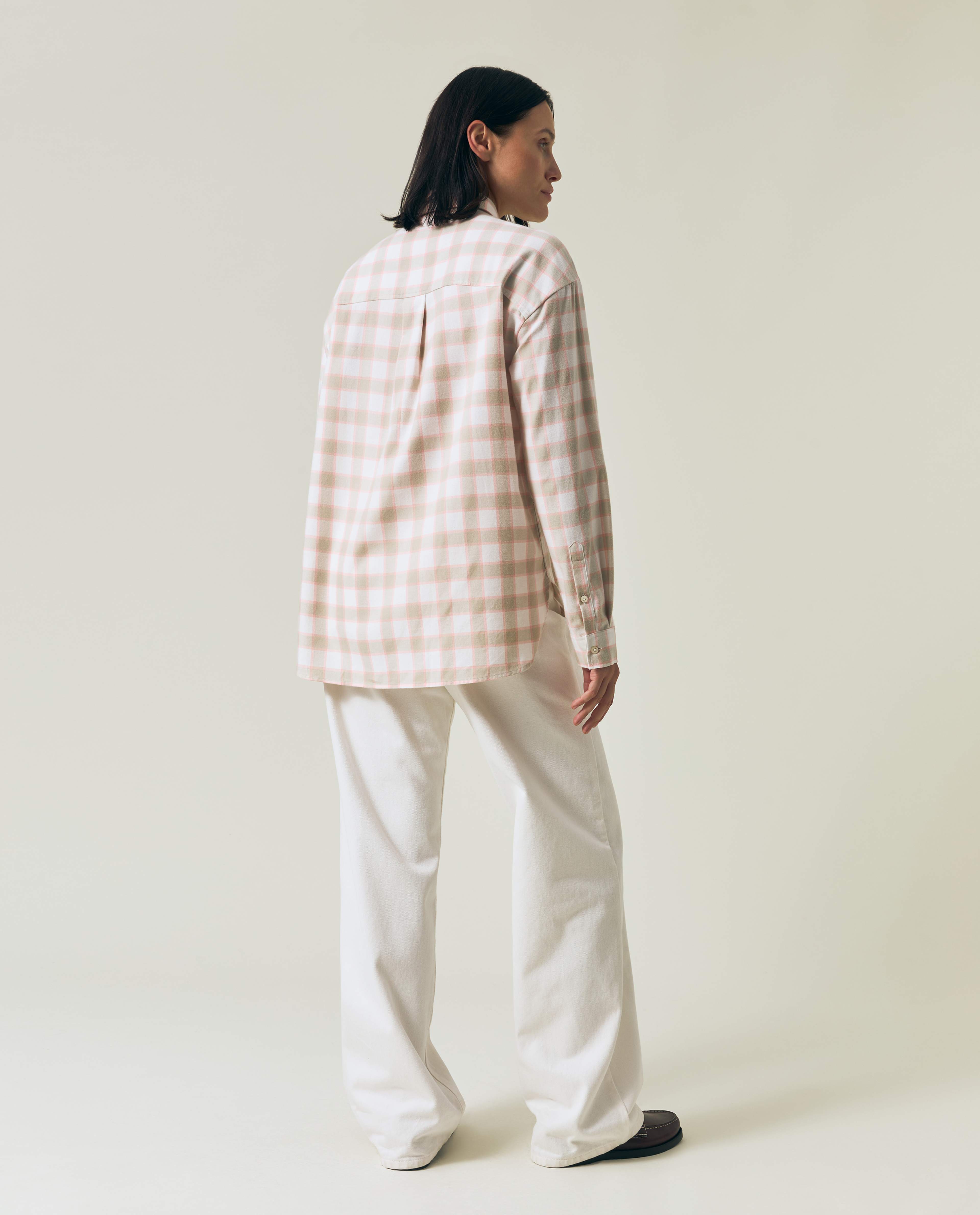Oversized Organic Cotton Check Flannel Shirt