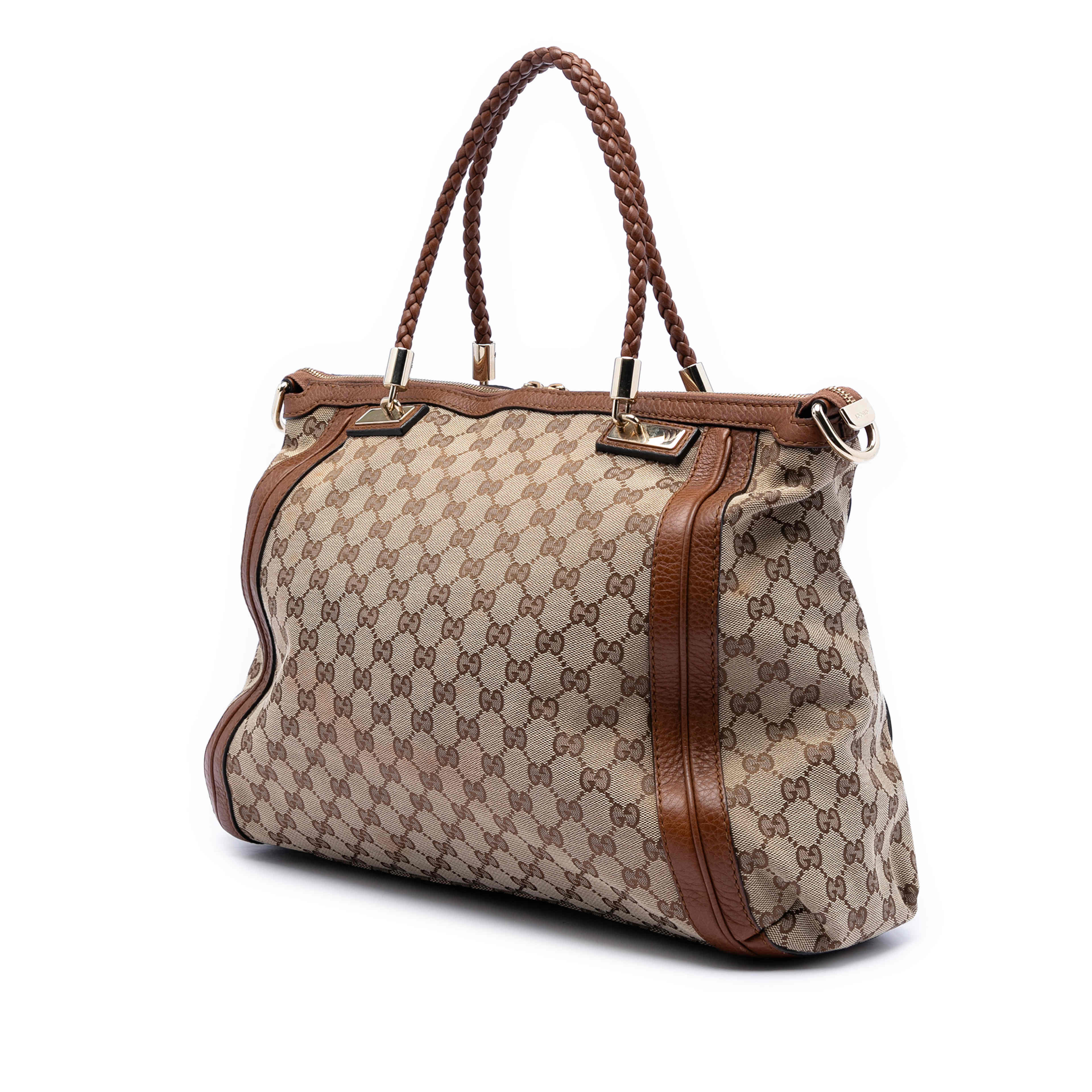 Gucci Gg Canvas Bella Convertible Tote, från Luxclusif, i färgen beige. Klicka för att öppna bilden i stort format