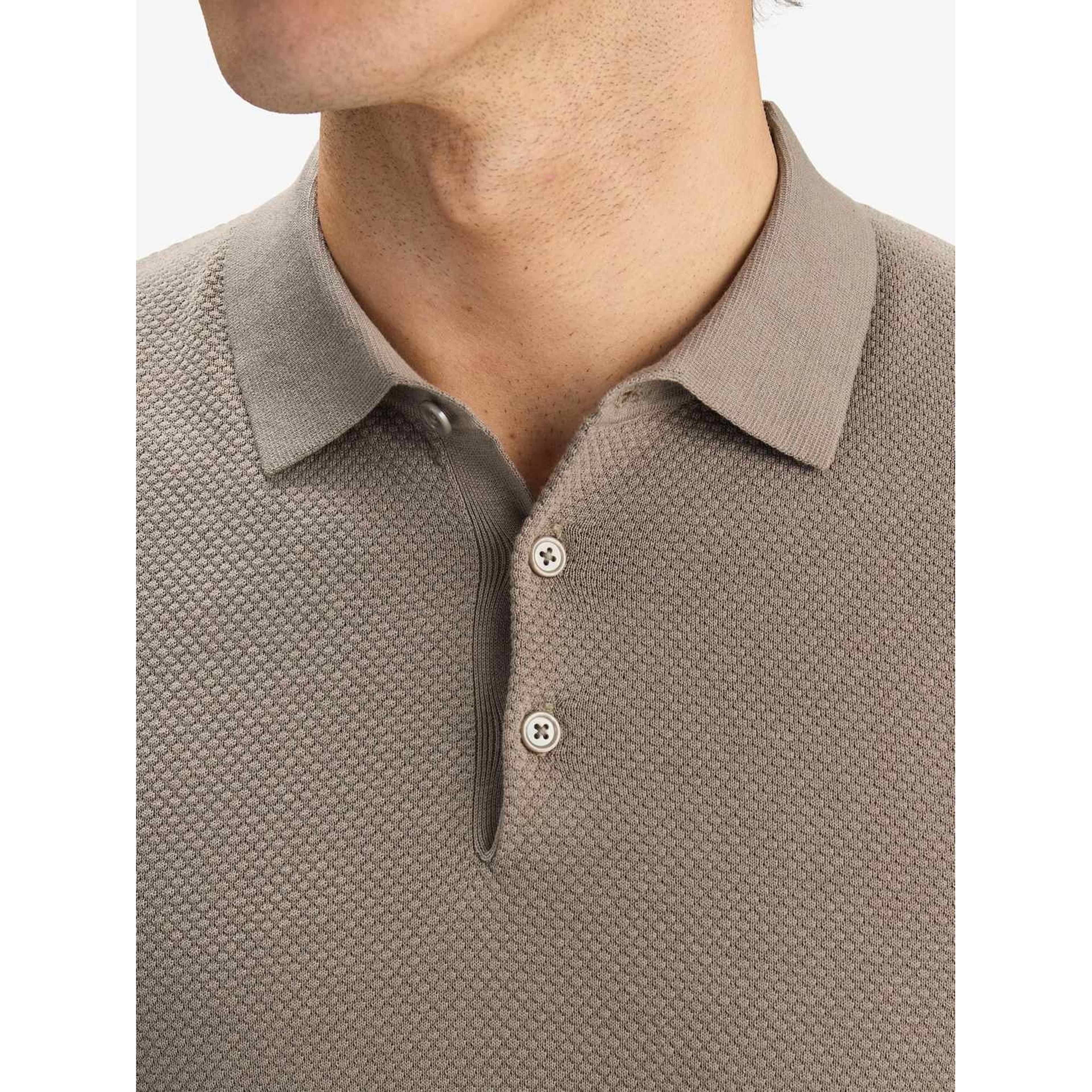 Cotton Texture Knitted Ss Polo Sweater (vincent)