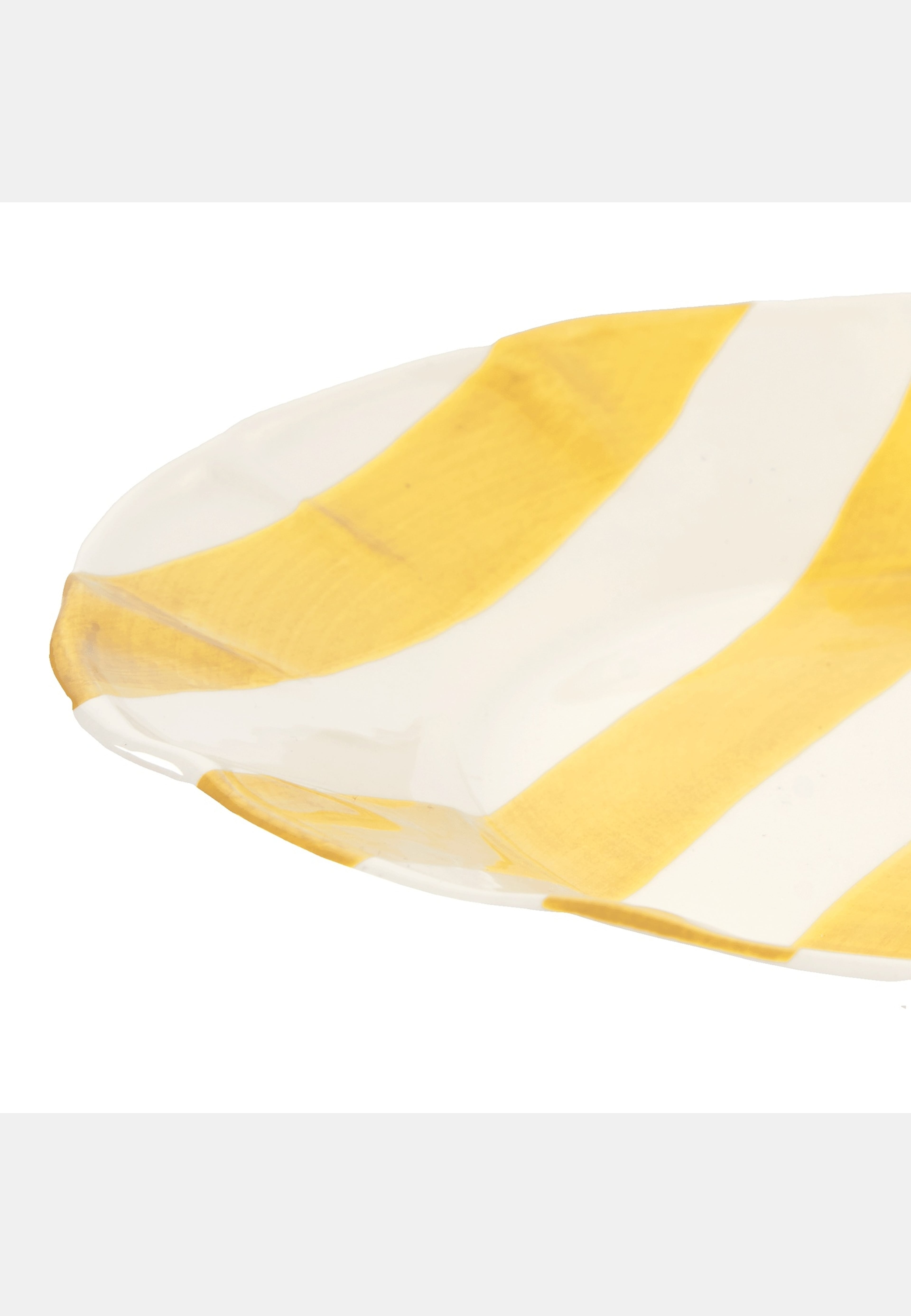 Stripe Assiett - 21 Cm, från Pick A Poppy, i färgen yellow. Klicka för att öppna bilden i stort format