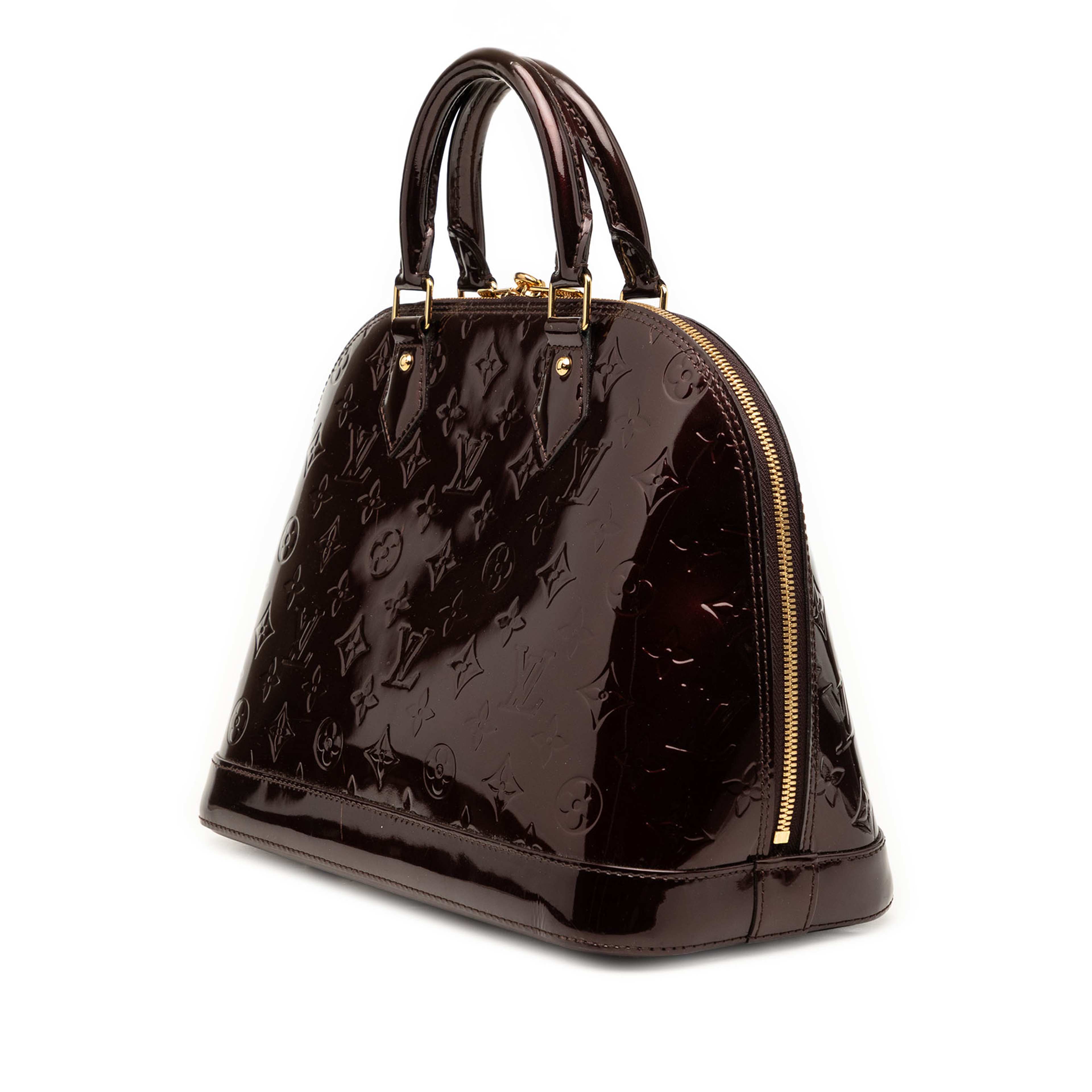 Louis Vuitton Monogram Vernis Alma Pm, från Luxclusif, i färgen purpur. Klicka för att öppna bilden i stort format
