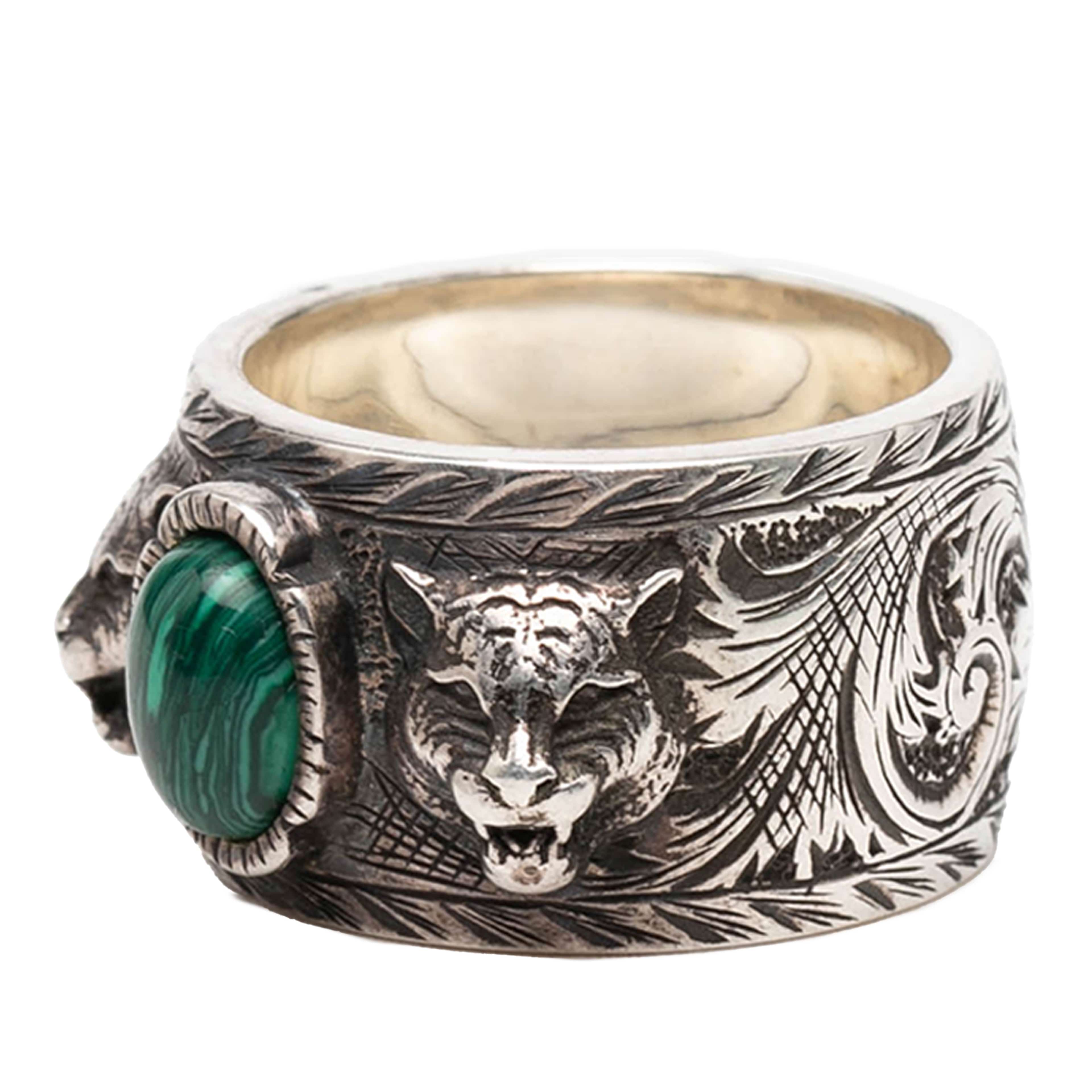 Gucci Sterling Silver Garden Feline Ring, från Luxclusif, i färgen silver. Klicka för att öppna bilden i stort format