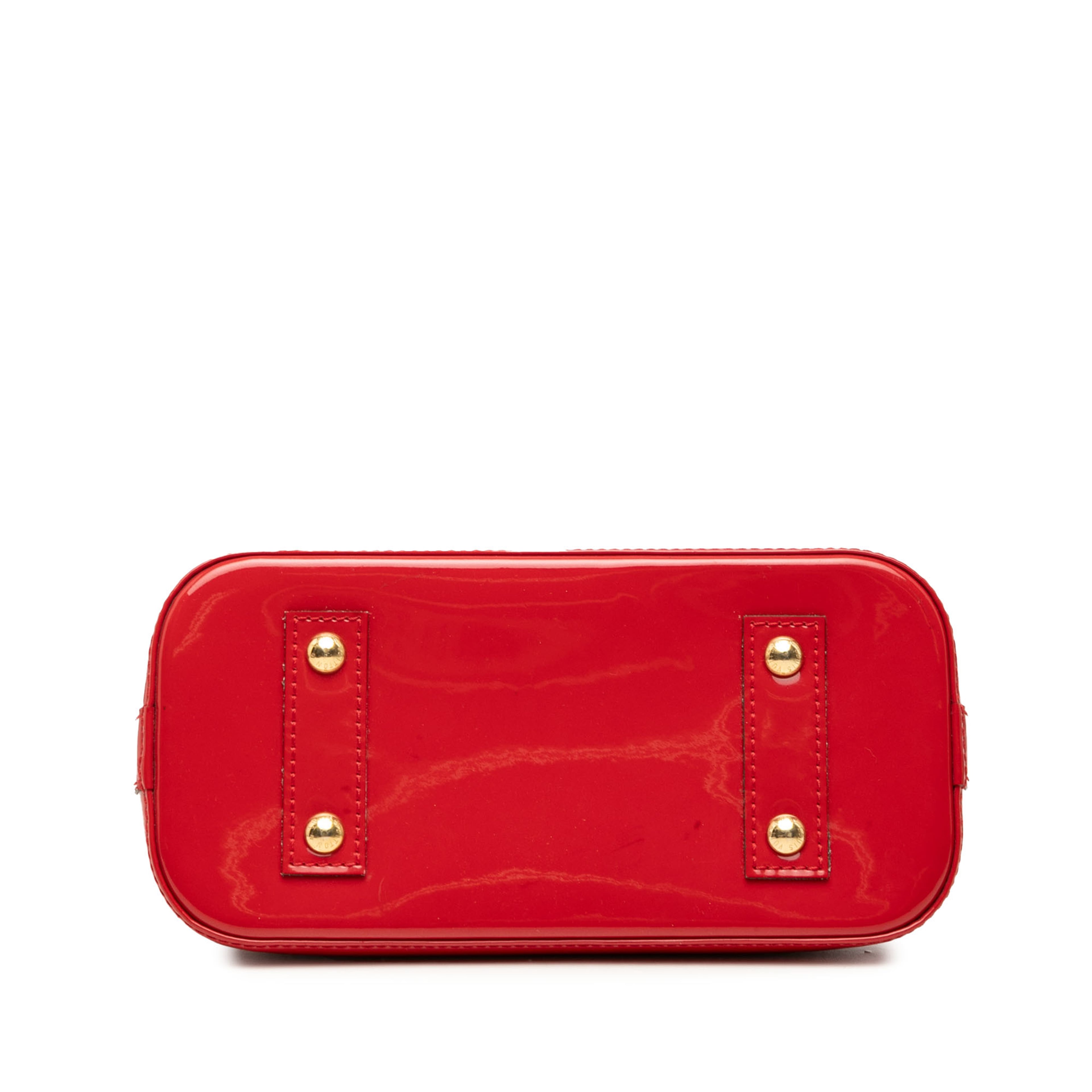 Louis Vuitton Monogram Vernis Alma Bb, från Luxclusif, i färgen röd. Klicka för att öppna bilden i stort format