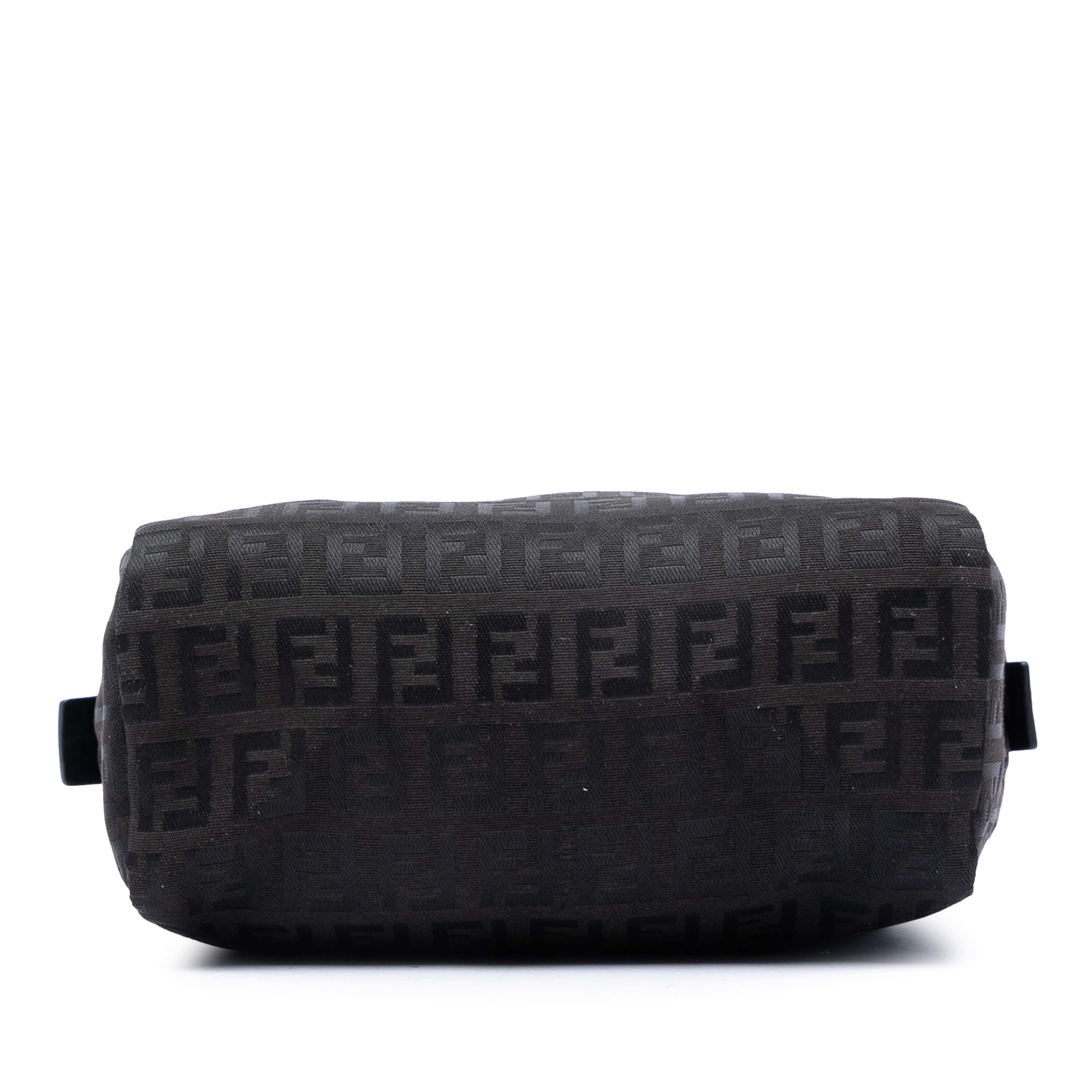 Fendi Mini Zucchino Canvas Handbag, från Luxclusif, i färgen svart. Klicka för att öppna bilden i stort format