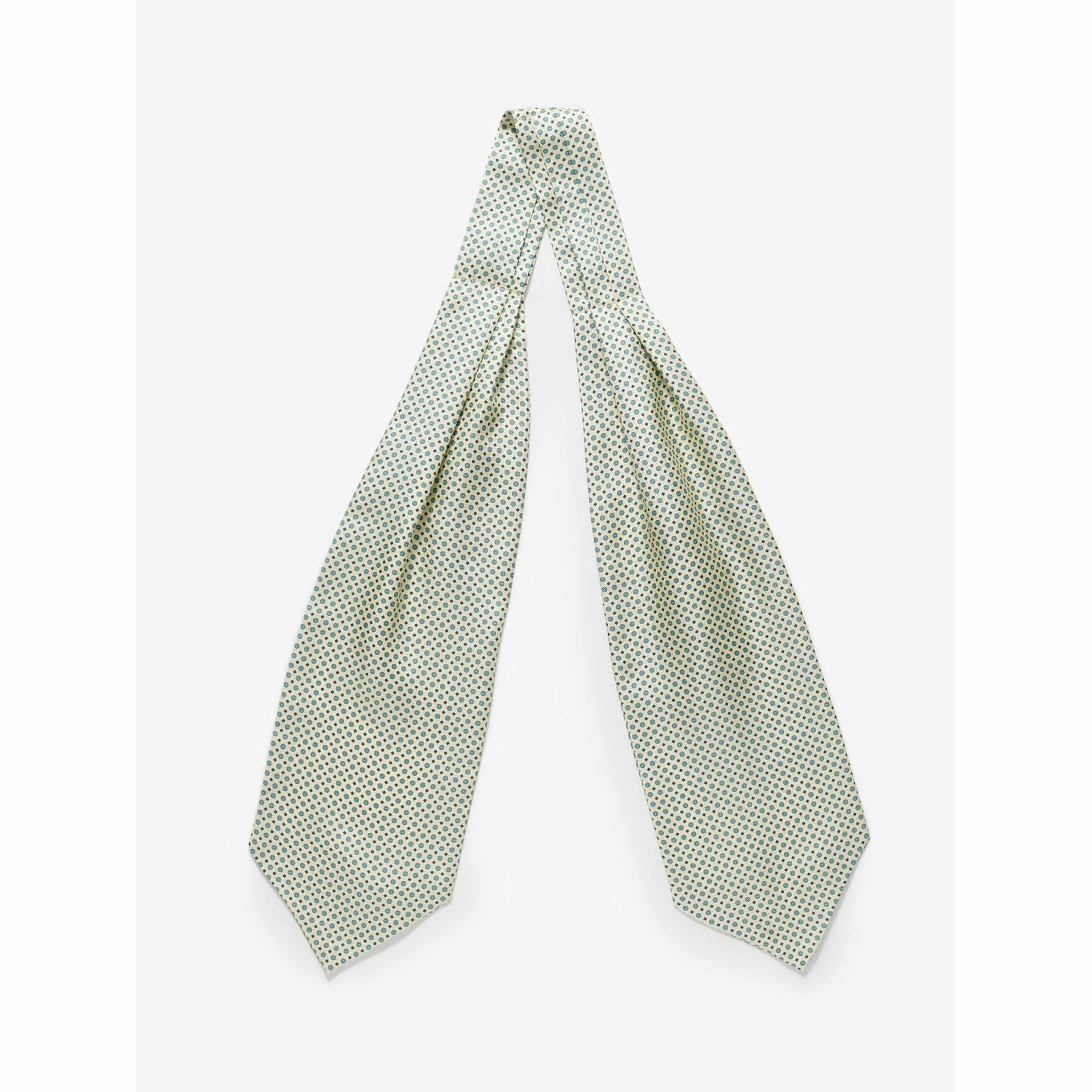 Silk Double Pointed Ascot Geometric