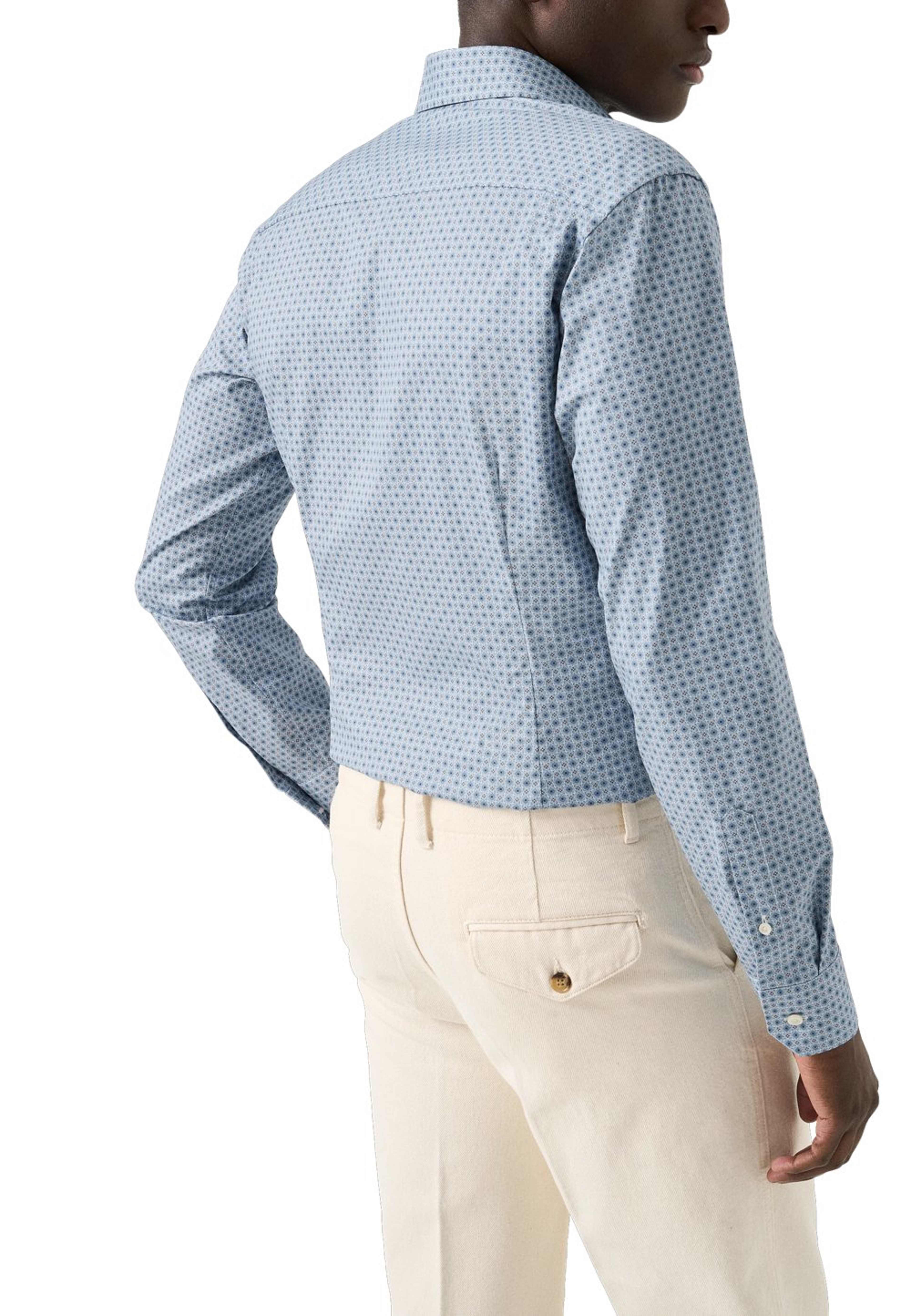 Signature Twill-skjorta Med Småblommigt Mönster Contemporary Fit
