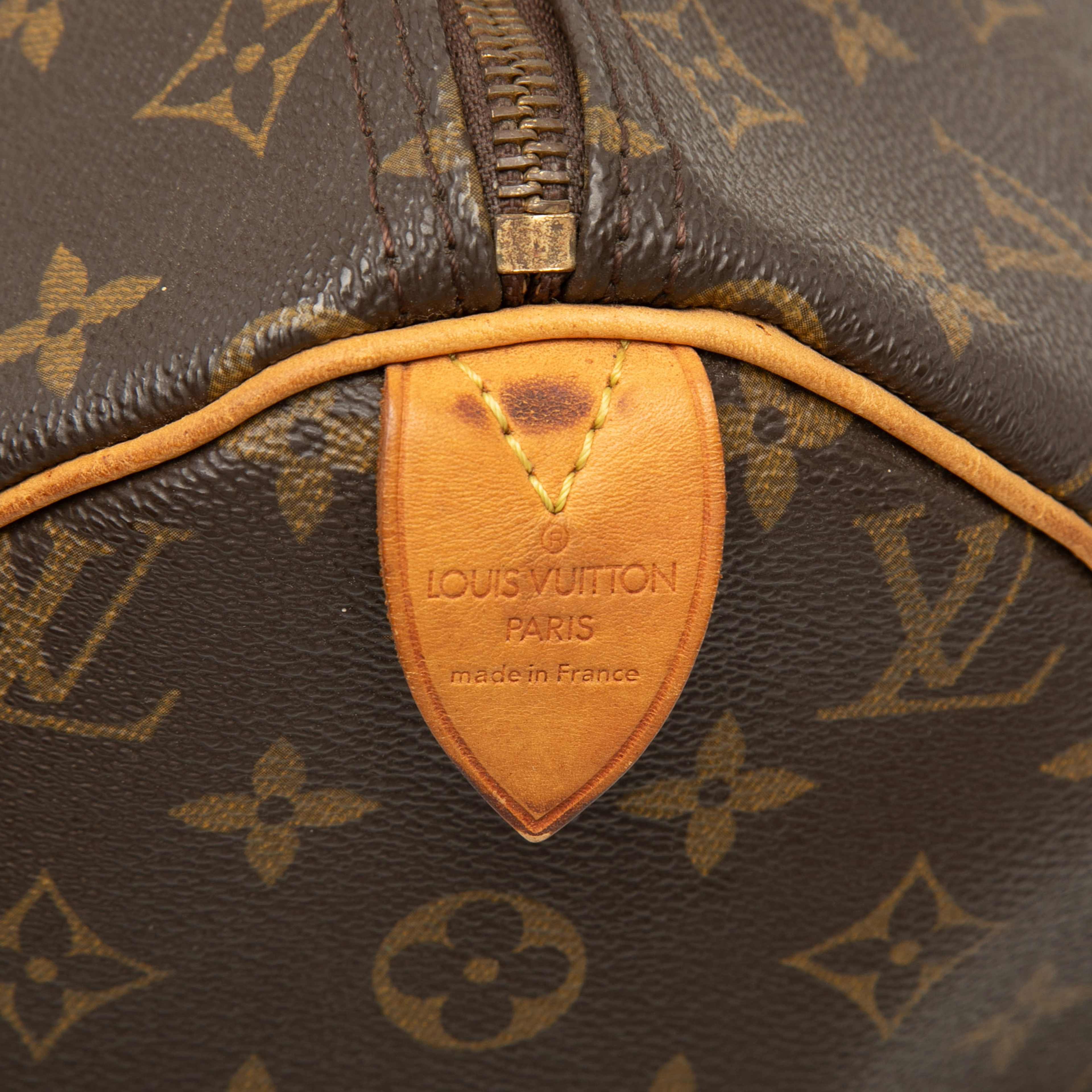 Louis Vuitton Monogram Speedy 30, från Luxclusif, i färgen brun. Klicka för att öppna bilden i stort format
