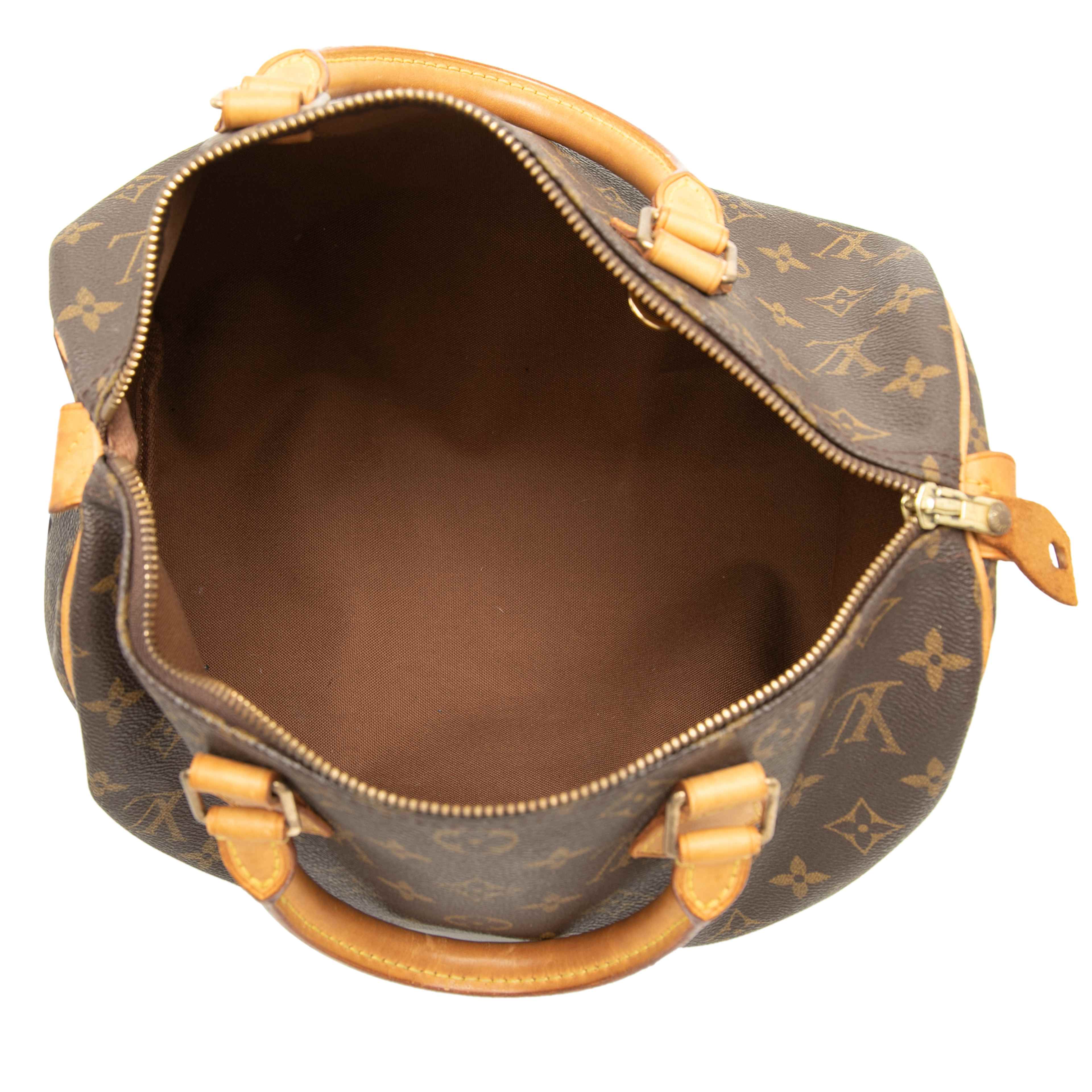 Louis Vuitton Monogram Speedy 30, från Luxclusif, i färgen brun. Klicka för att öppna bilden i stort format