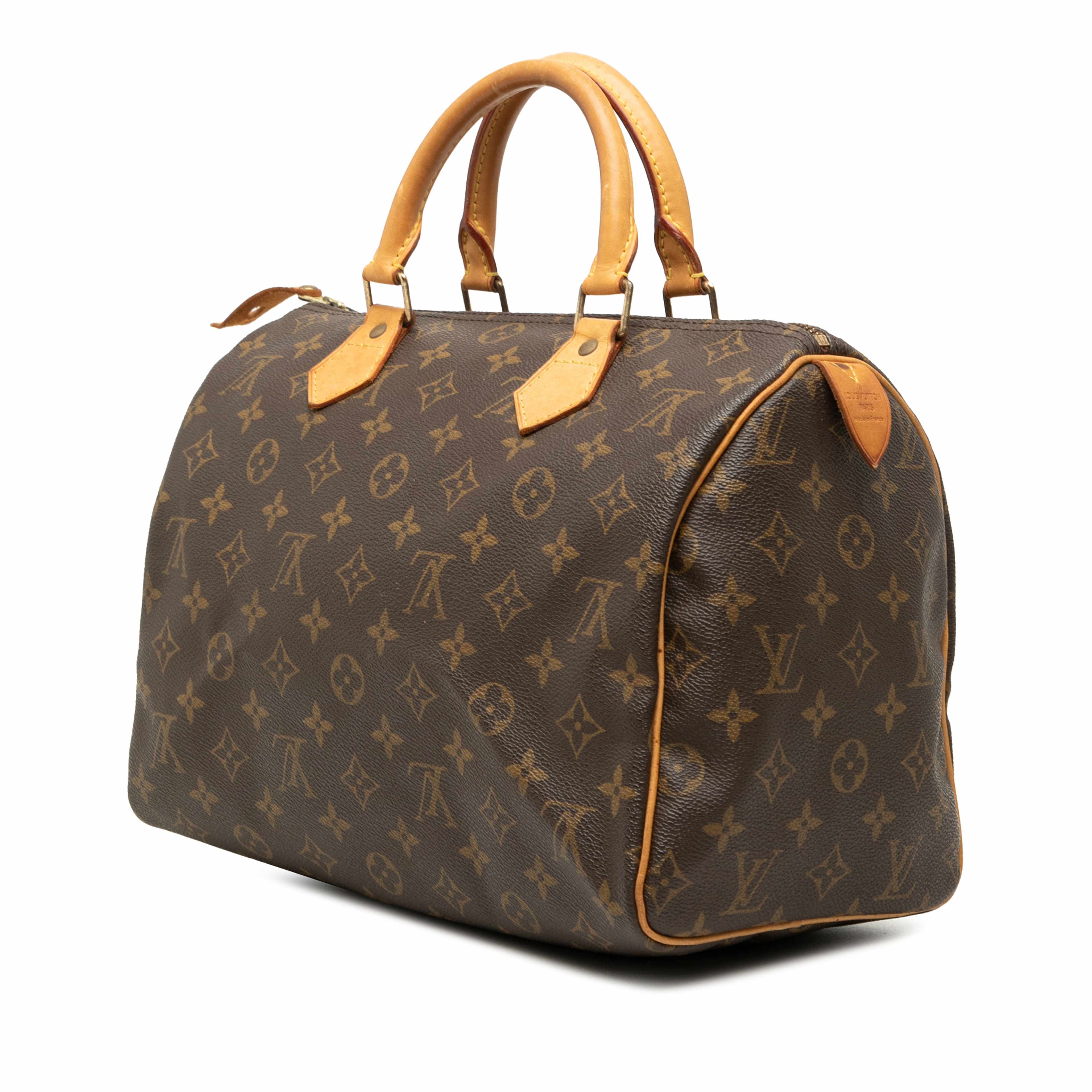 Louis Vuitton Monogram Speedy 30, från Luxclusif, i färgen brun. Klicka för att öppna bilden i stort format