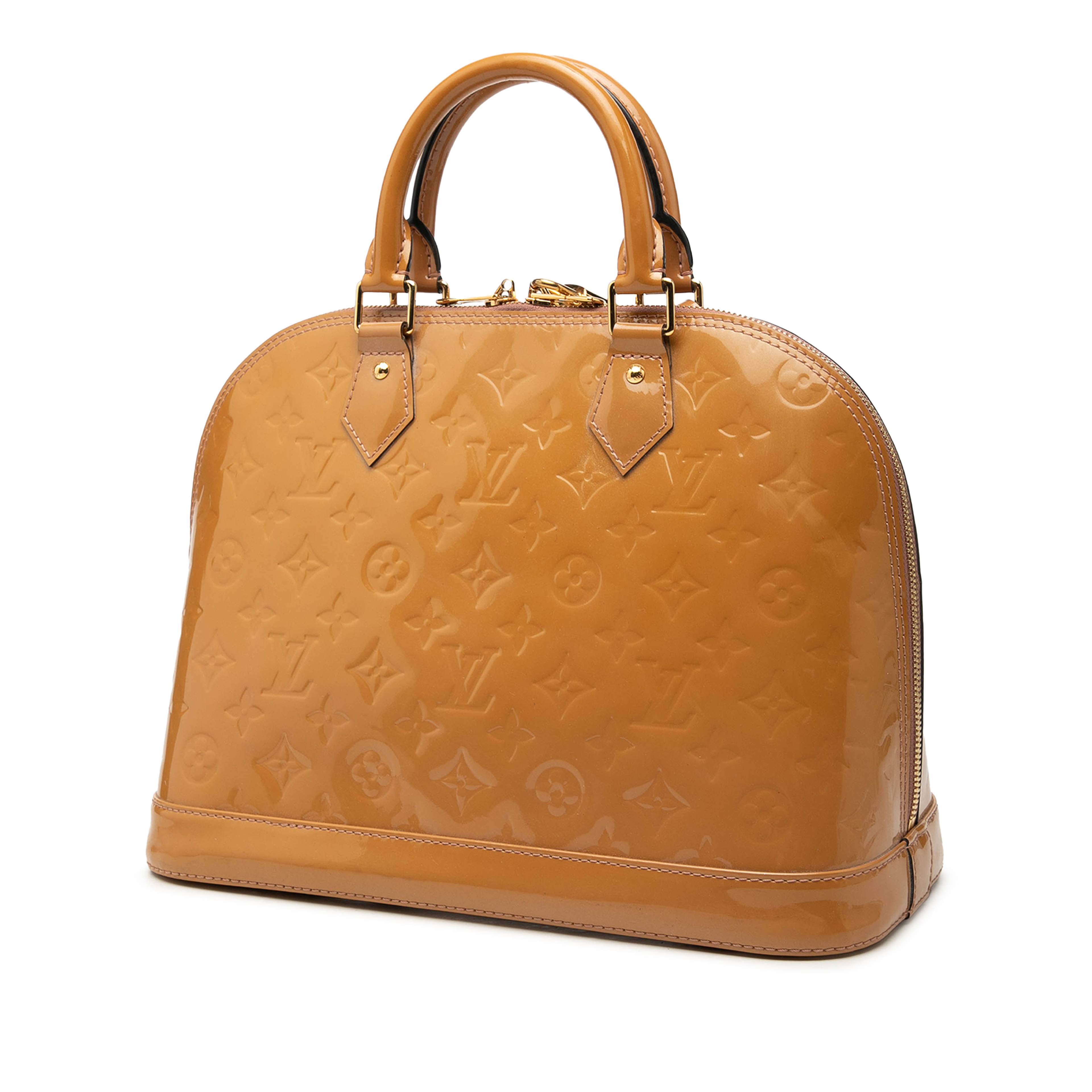 Louis Vuitton Monogram Vernis Alma Pm, från Luxclusif, i färgen brun. Klicka för att öppna bilden i stort format