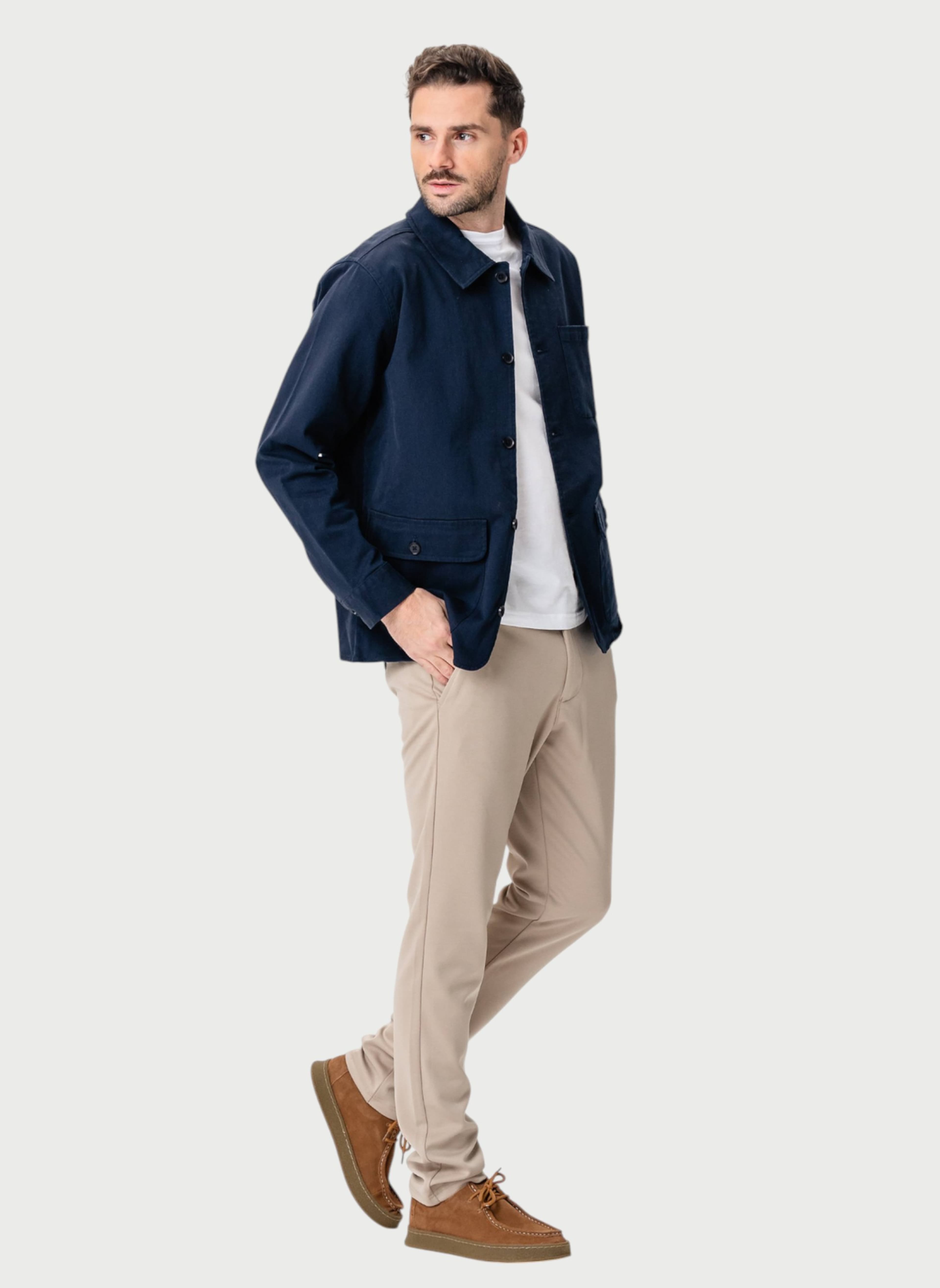 Twill Shirt Jacka, från TeeShoppen, i färgen marin. Klicka för att öppna bilden i stort format