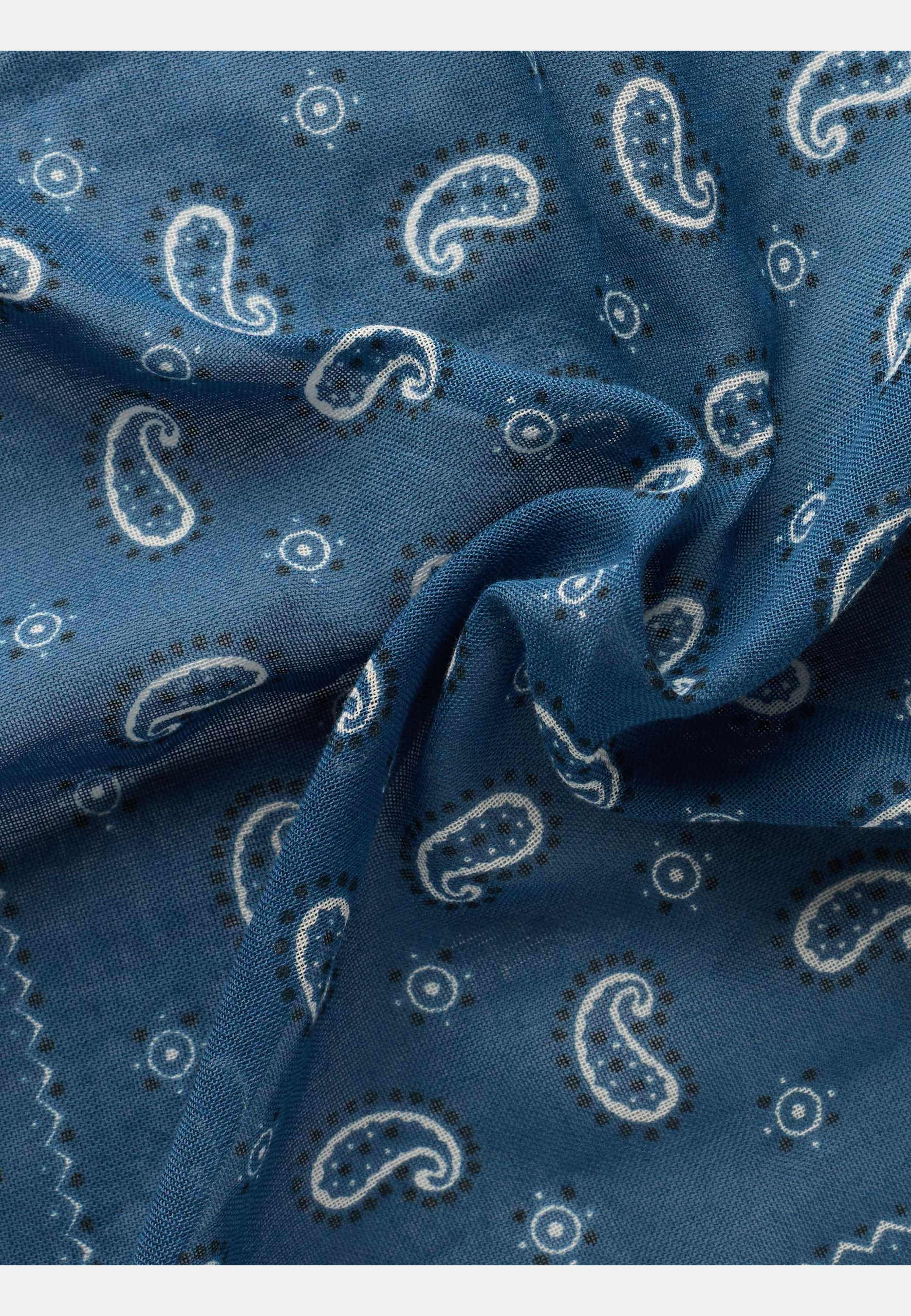Paisley Printed Cotton Bandana, från John Henric, i färgen blue. Klicka för att öppna bilden i stort format