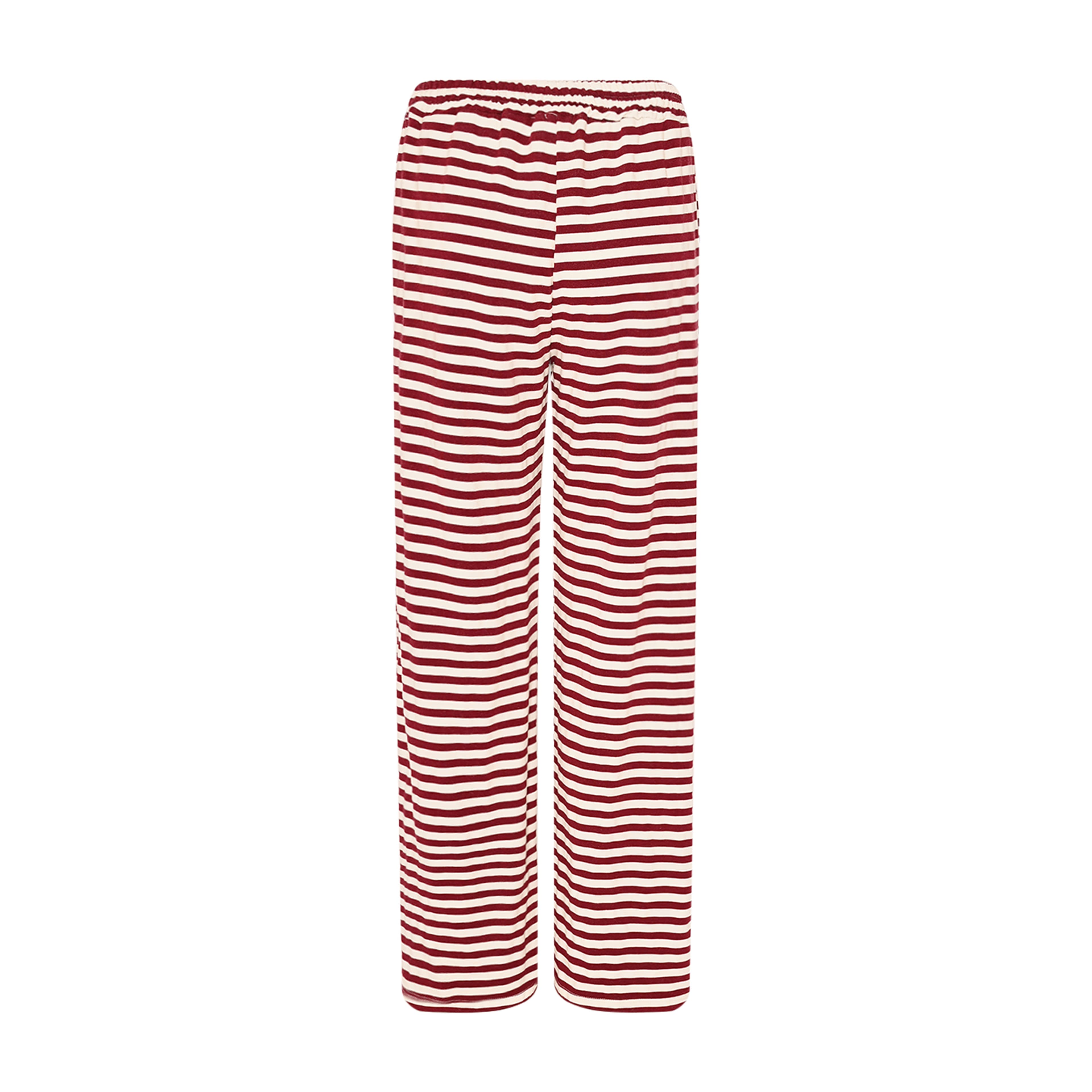 Ibi, Pants - Bordeaux/white Stripes