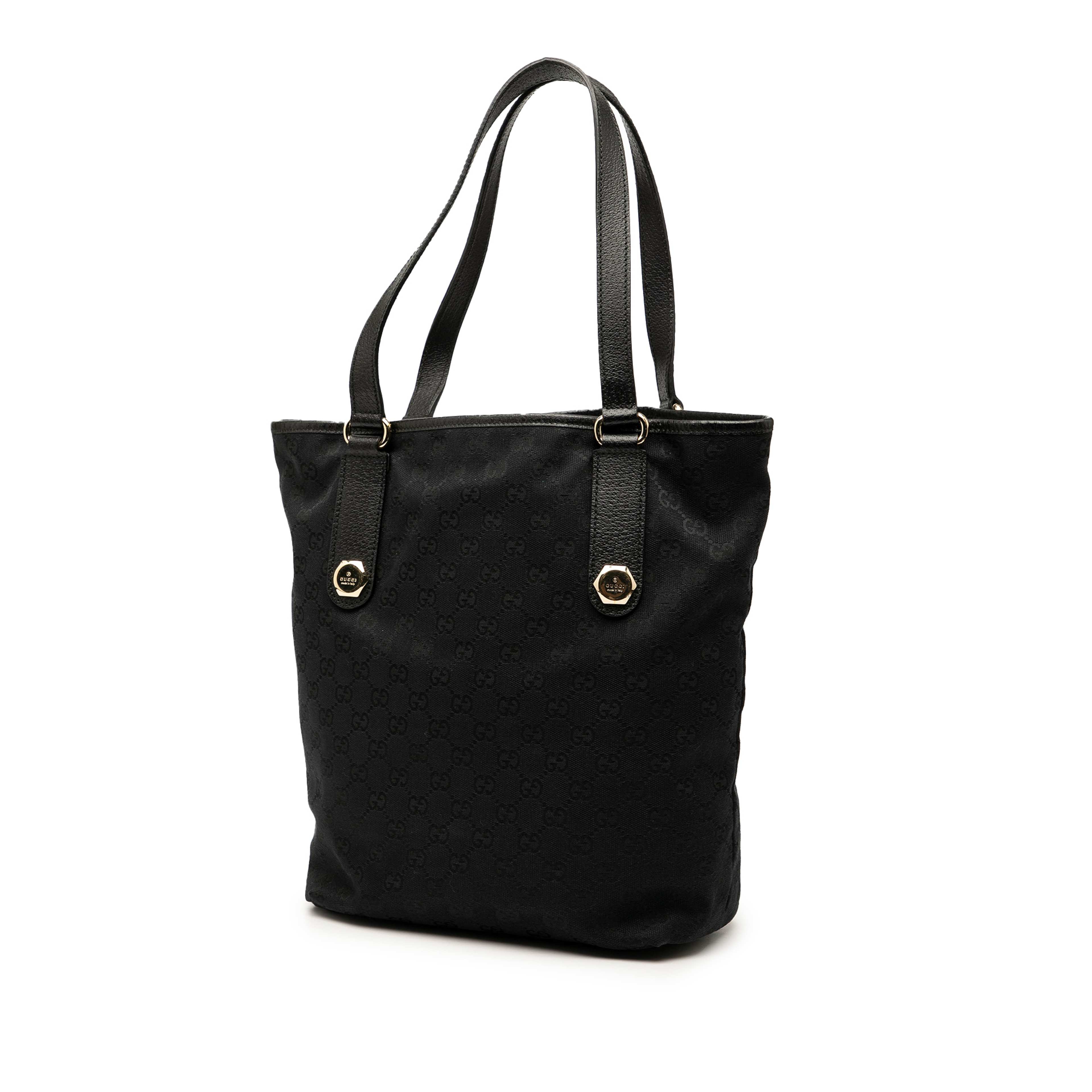 Gucci Gg Canvas Charmy Tote, från Luxclusif, i färgen black. Klicka för att öppna bilden i stort format