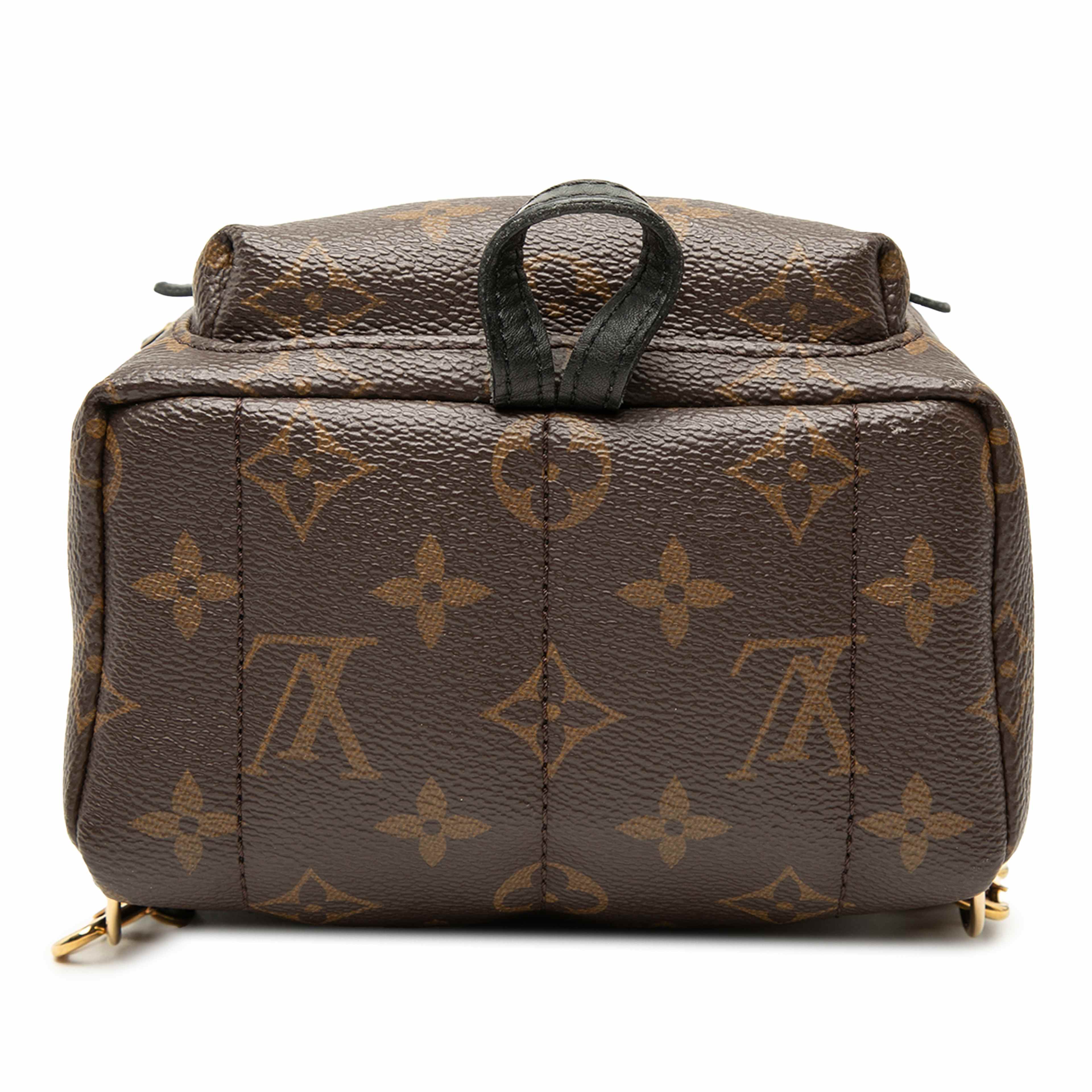 Louis Vuitton Monogram Mini Palm Springs, från Luxclusif, i färgen brun. Klicka för att öppna bilden i stort format