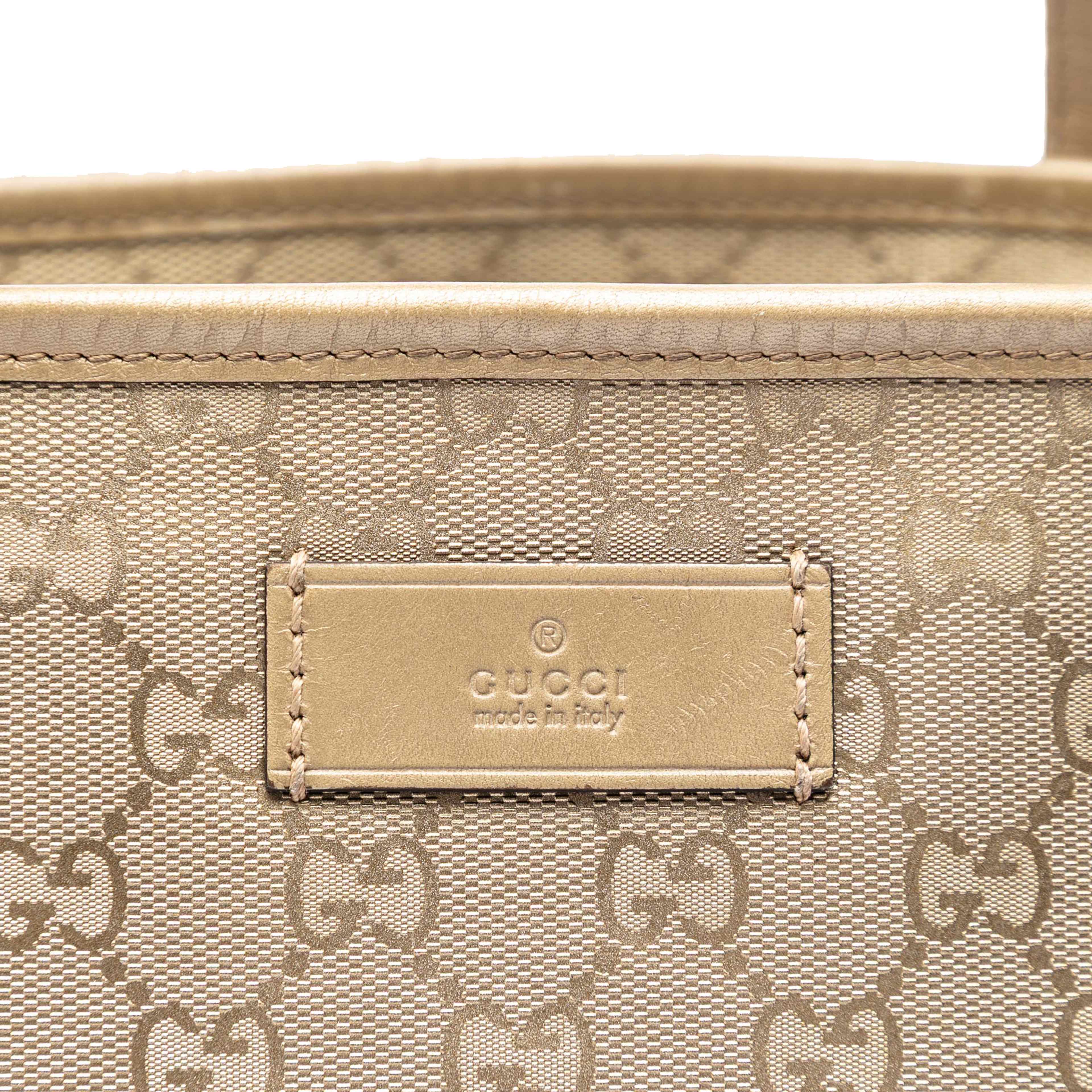 Gucci Medium Gg Imprime Tote, från Luxclusif, i färgen guld. Klicka för att öppna bilden i stort format
