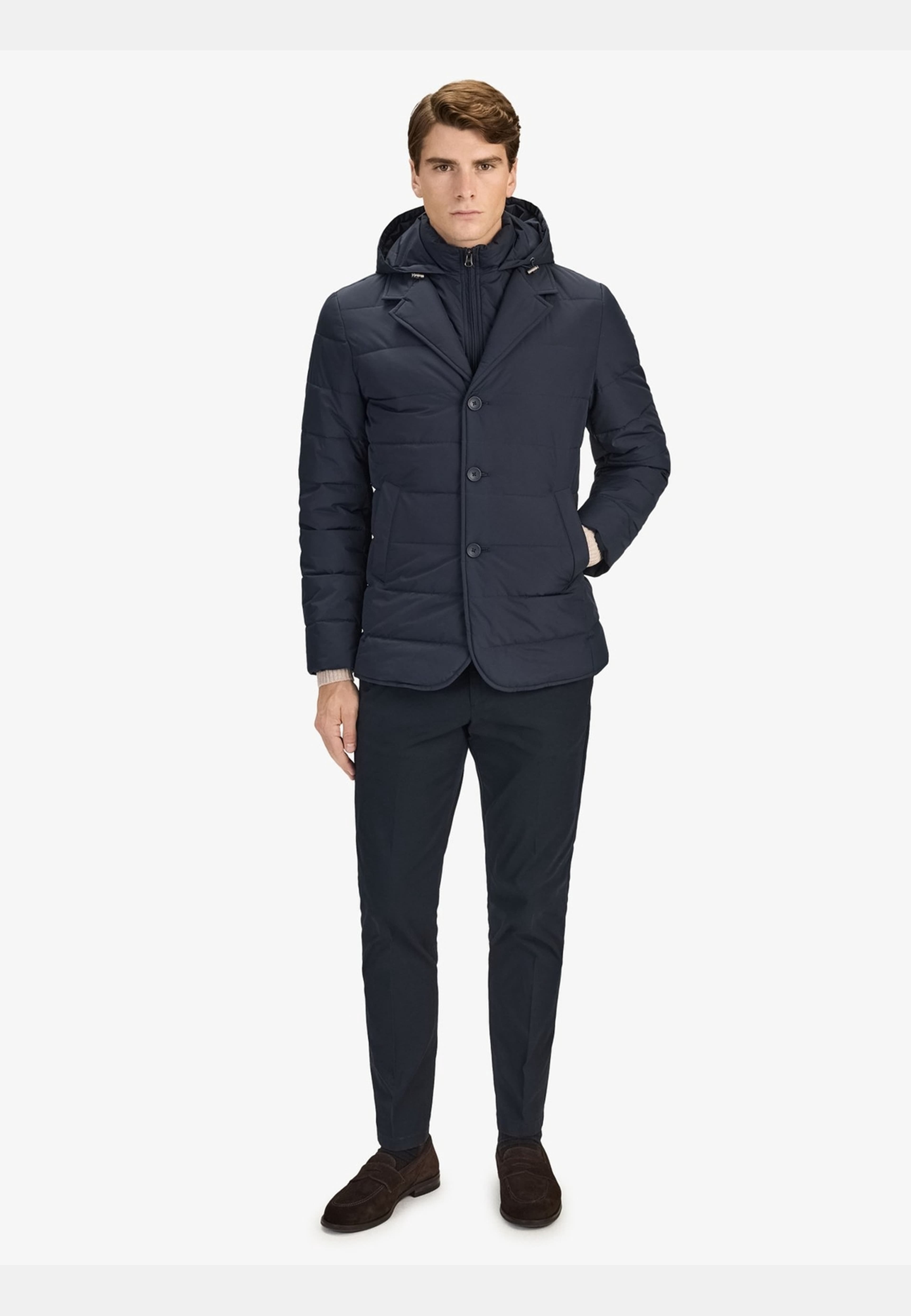 Padded Blazer, från John Henric, i färgen navy blue. Klicka för att öppna bilden i stort format