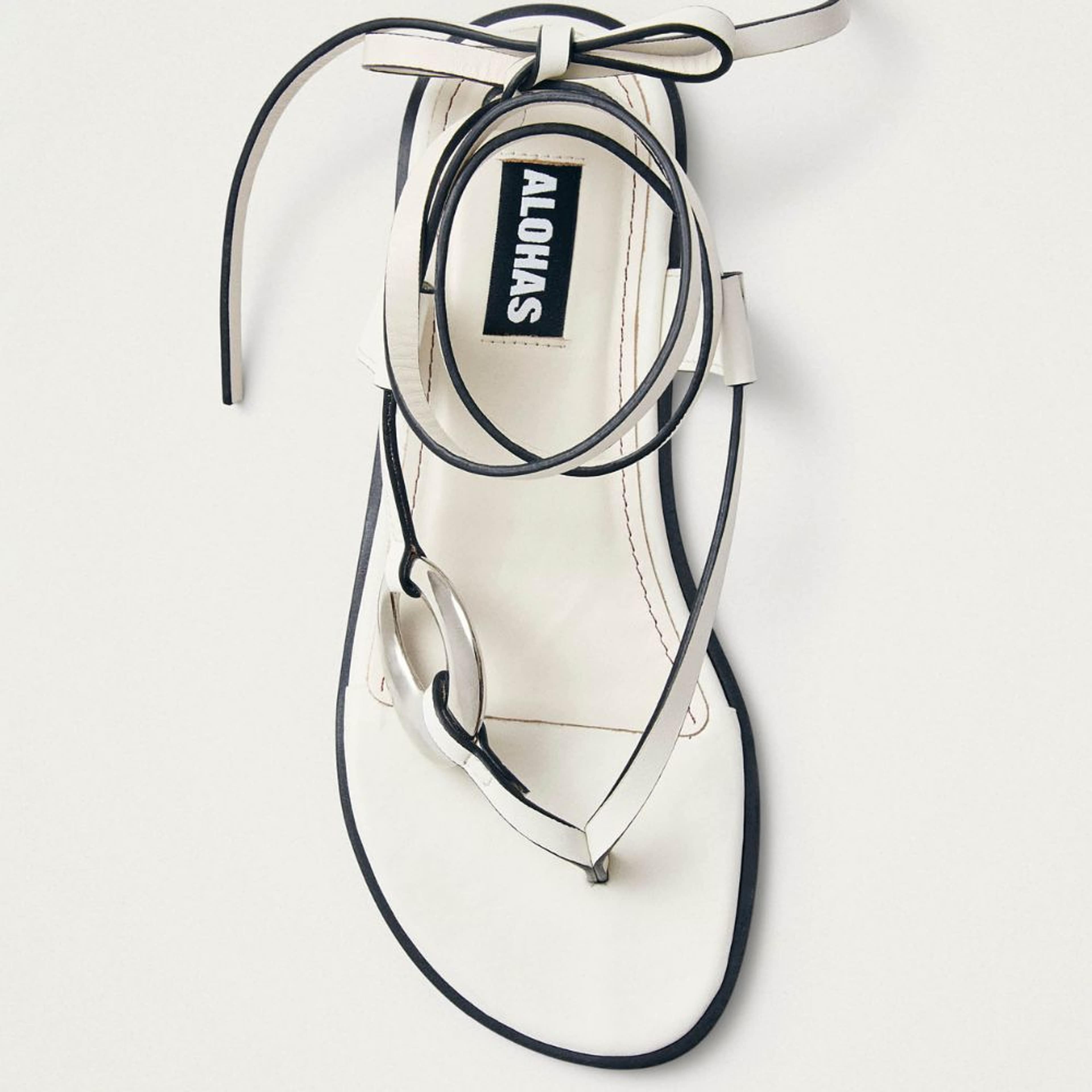 Morosia White Leather Sandals