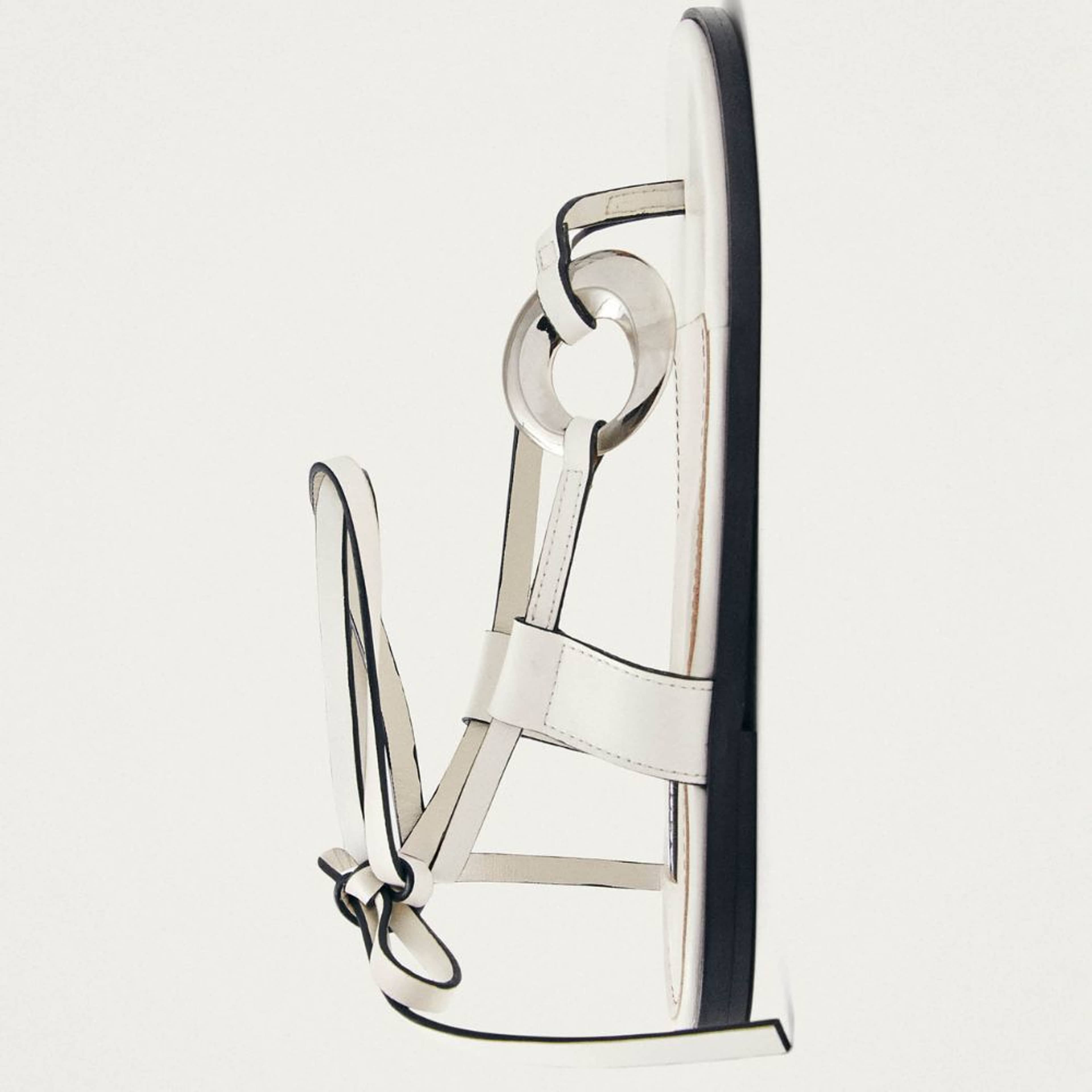 Morosia White Leather Sandals