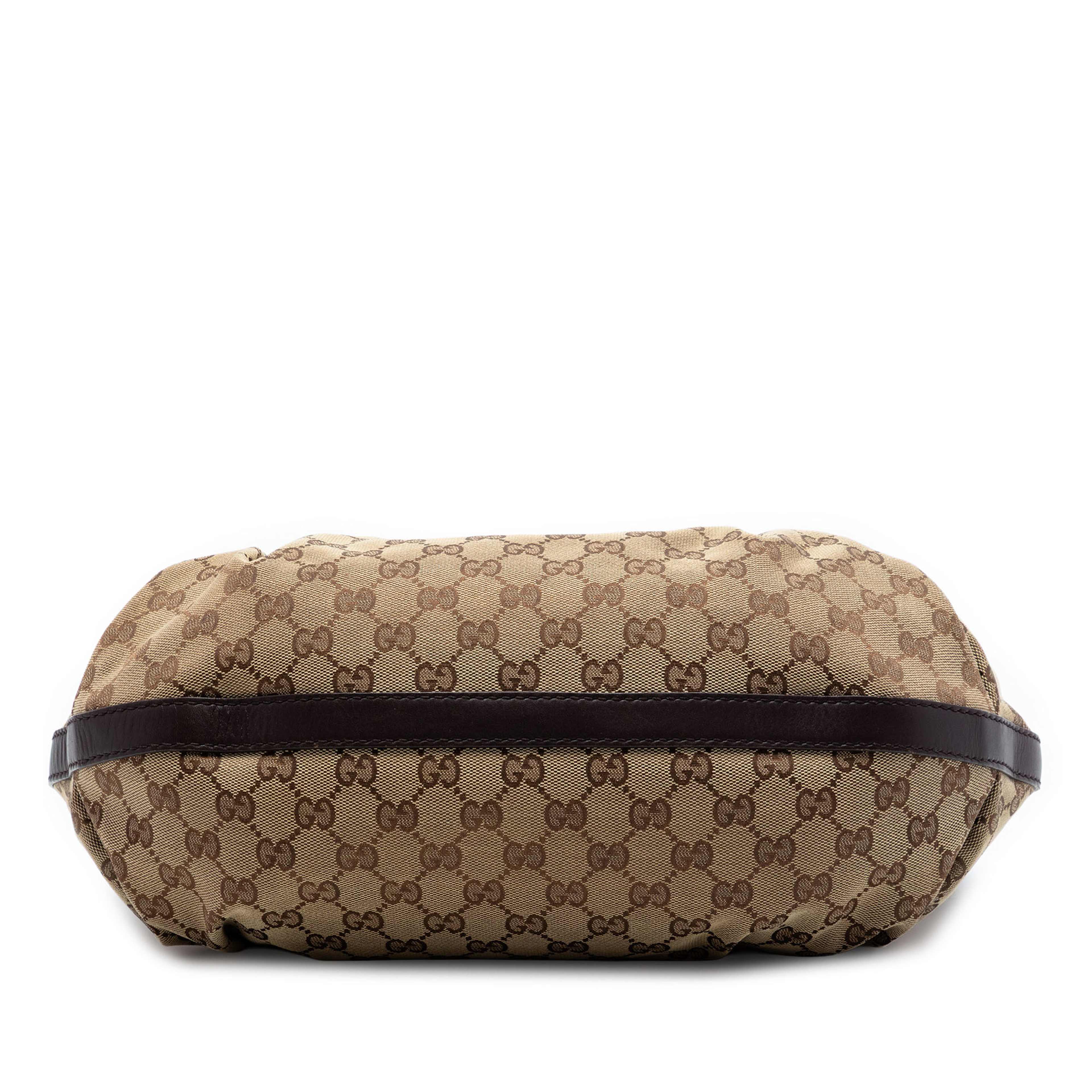 Gucci Gg Canvas Scarlett Tote, från Luxclusif, i färgen beige. Klicka för att öppna bilden i stort format