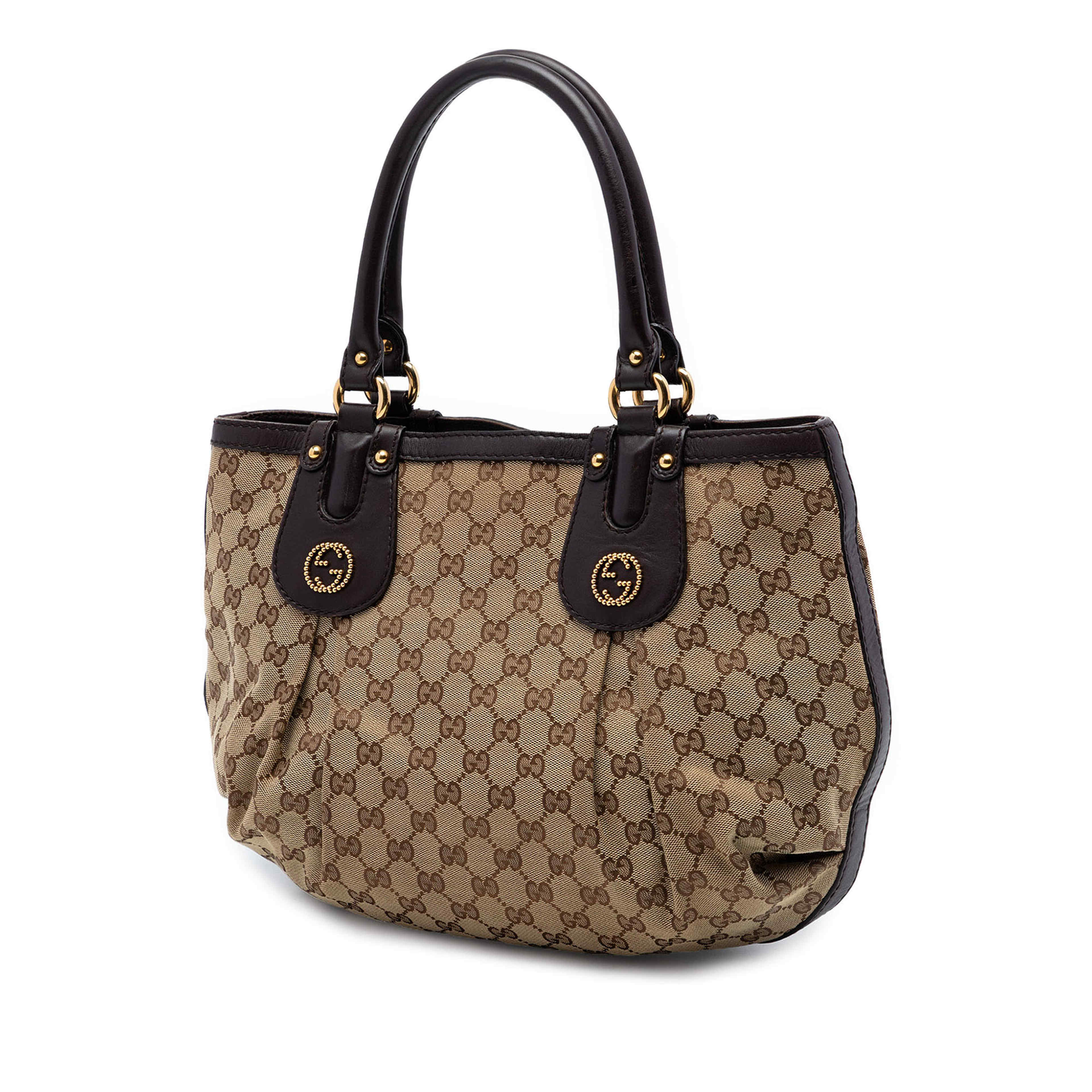 Gucci Gg Canvas Scarlett Tote, från Luxclusif, i färgen beige. Klicka för att öppna bilden i stort format