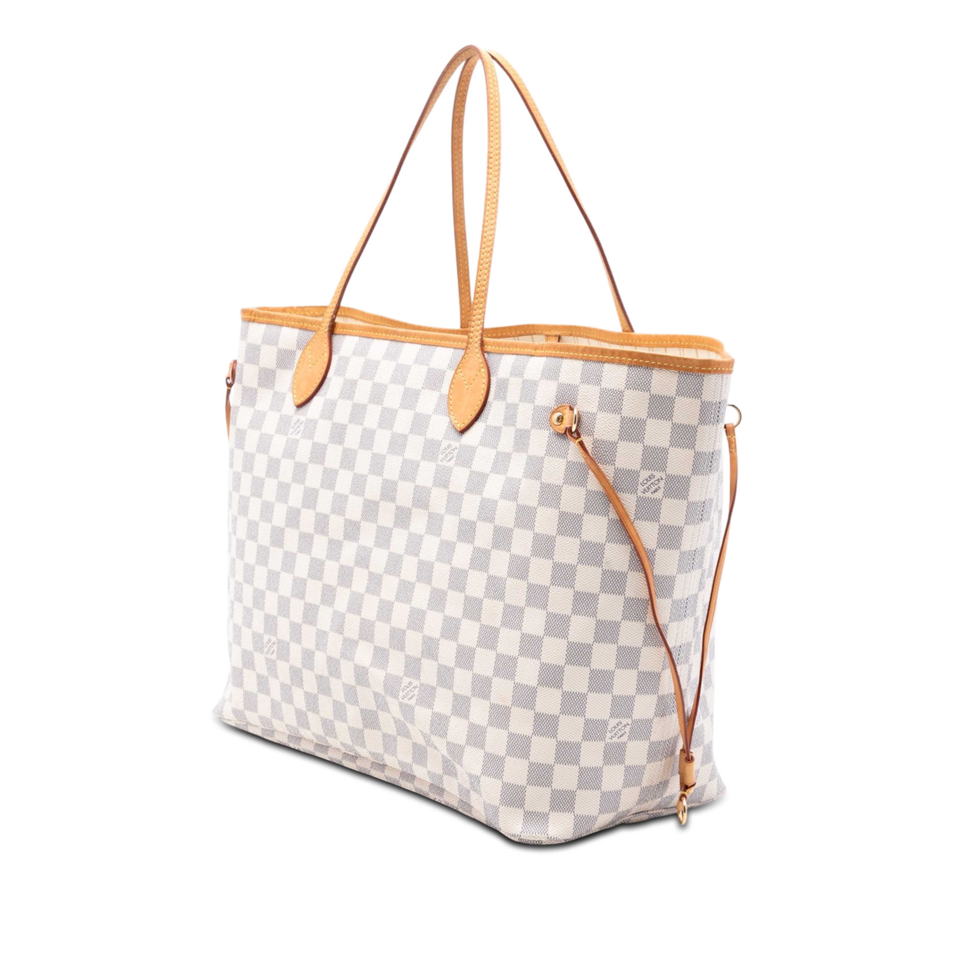 Louis Vuitton Damier Azur Neverfull Gm, från Luxclusif, i färgen white. Klicka för att öppna bilden i stort format
