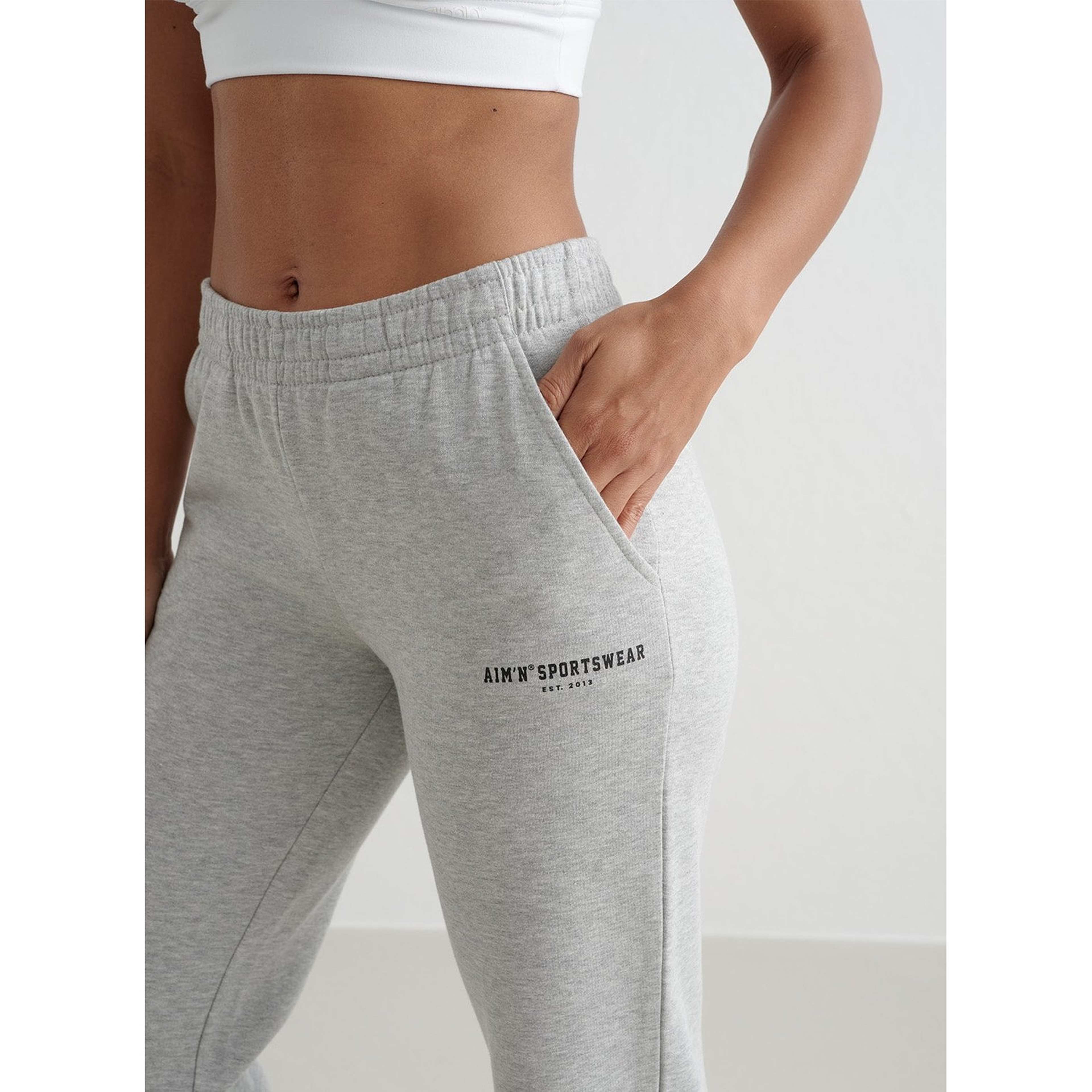 Grey Melange Varsity Classic Sweatpants