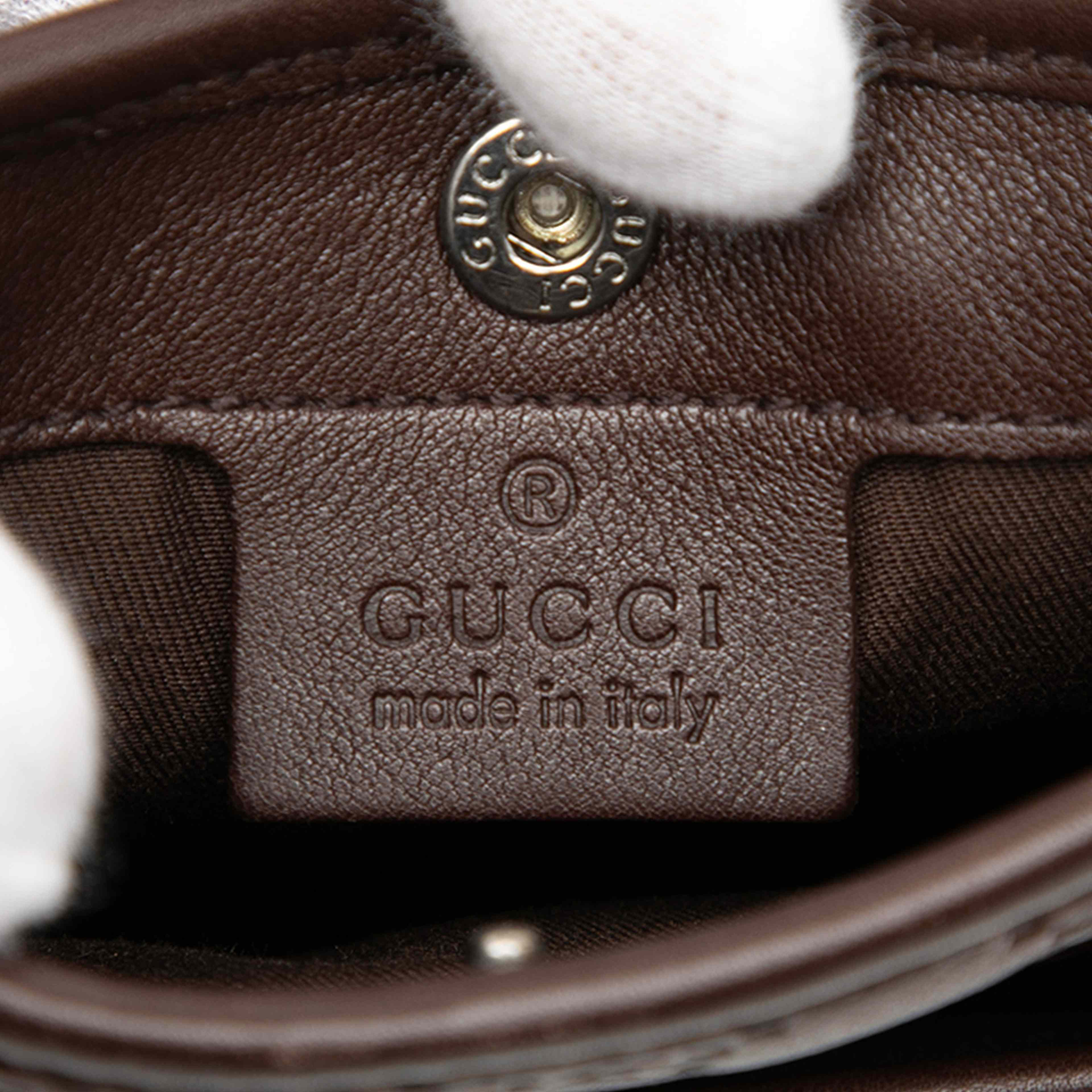 Gucci Guccissima Crossbody, från Luxclusif, i färgen brown. Klicka för att öppna bilden i stort format