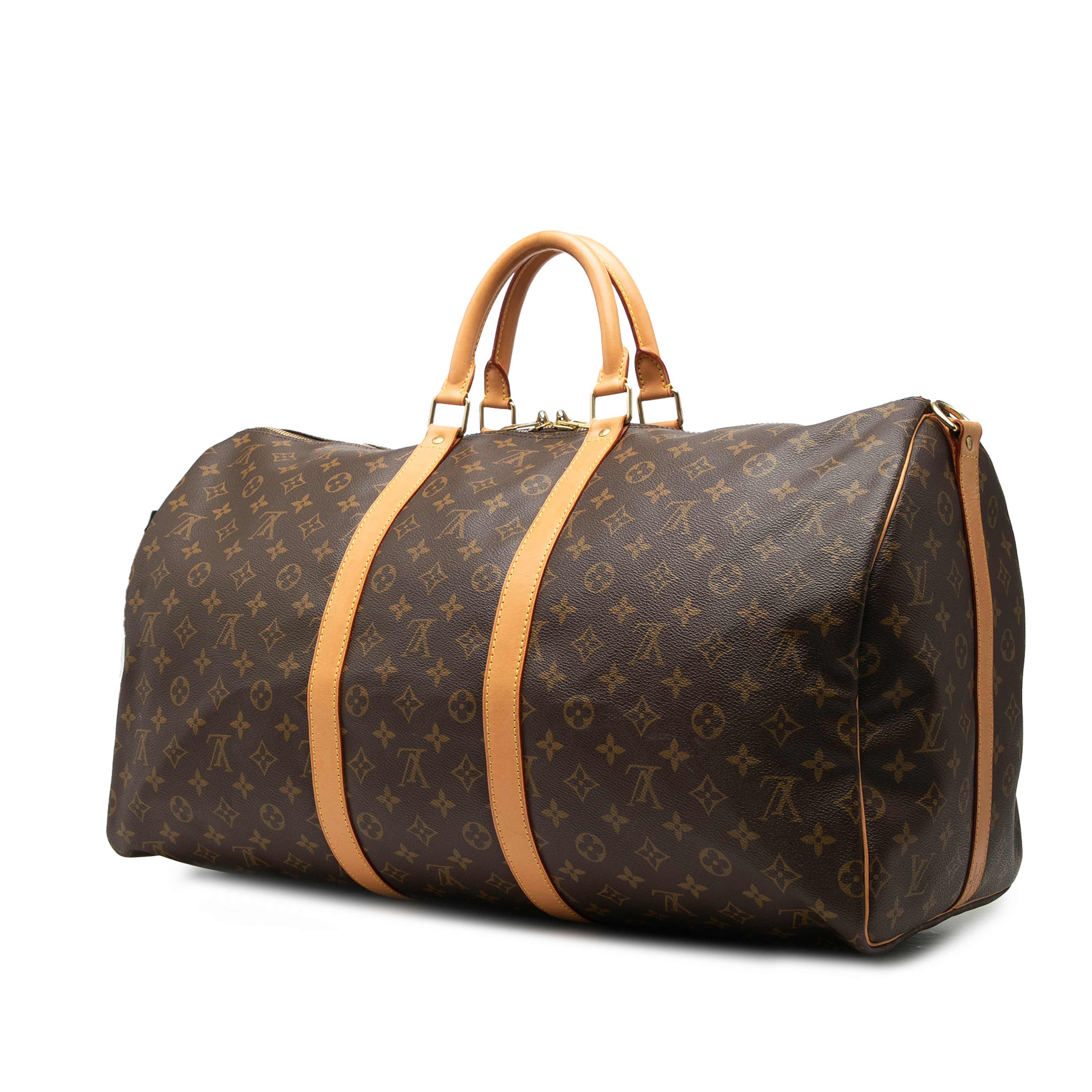 Louis Vuitton Monogram Keepall Bandouliere 55, från Luxclusif, i färgen brun. Klicka för att öppna bilden i stort format