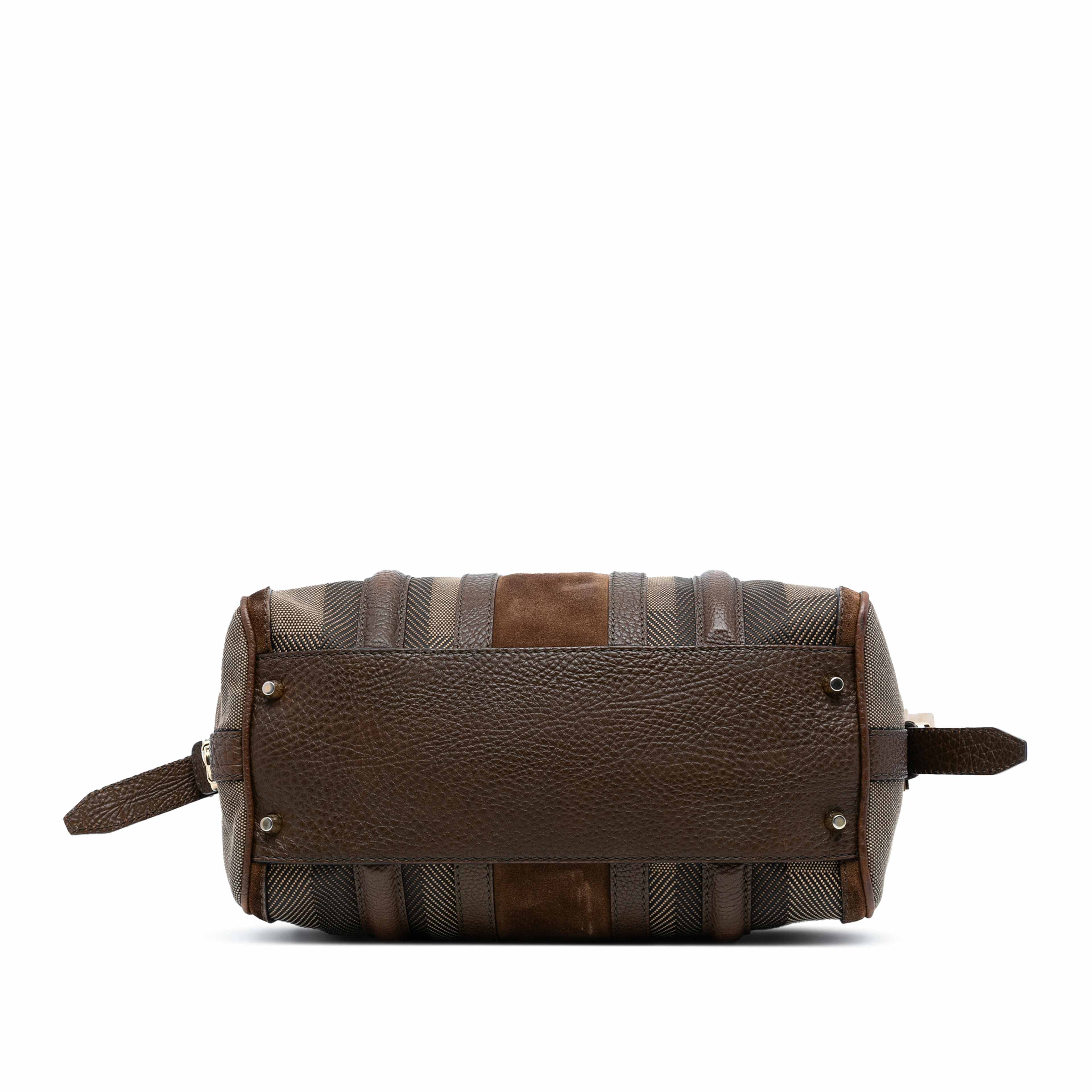 Burberry Canvas Nevinson Bowling Bag, från Luxclusif, i färgen brown. Klicka för att öppna bilden i stort format