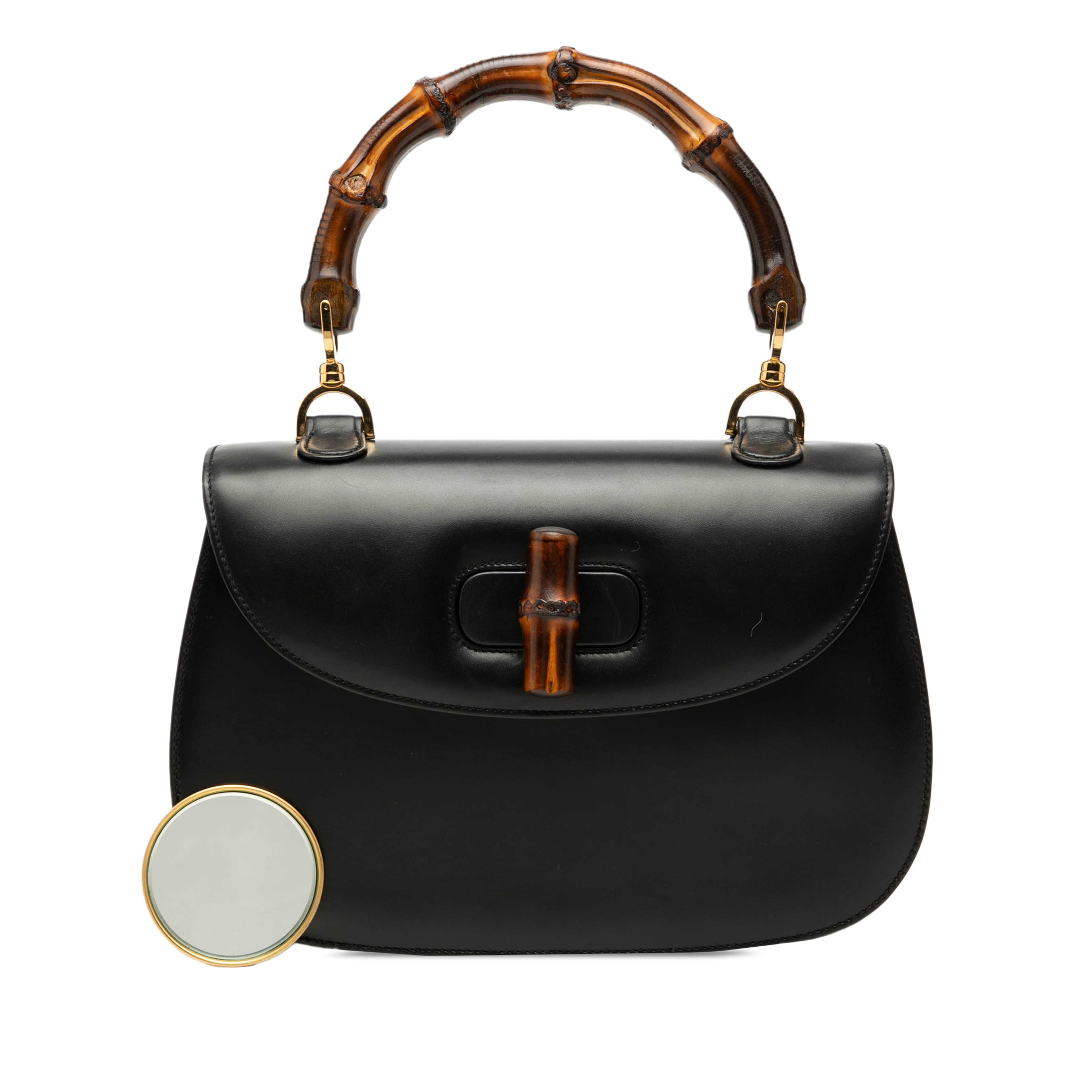 Gucci Calfskin Bamboo Night, från Luxclusif, i färgen svart. Klicka för att öppna bilden i stort format