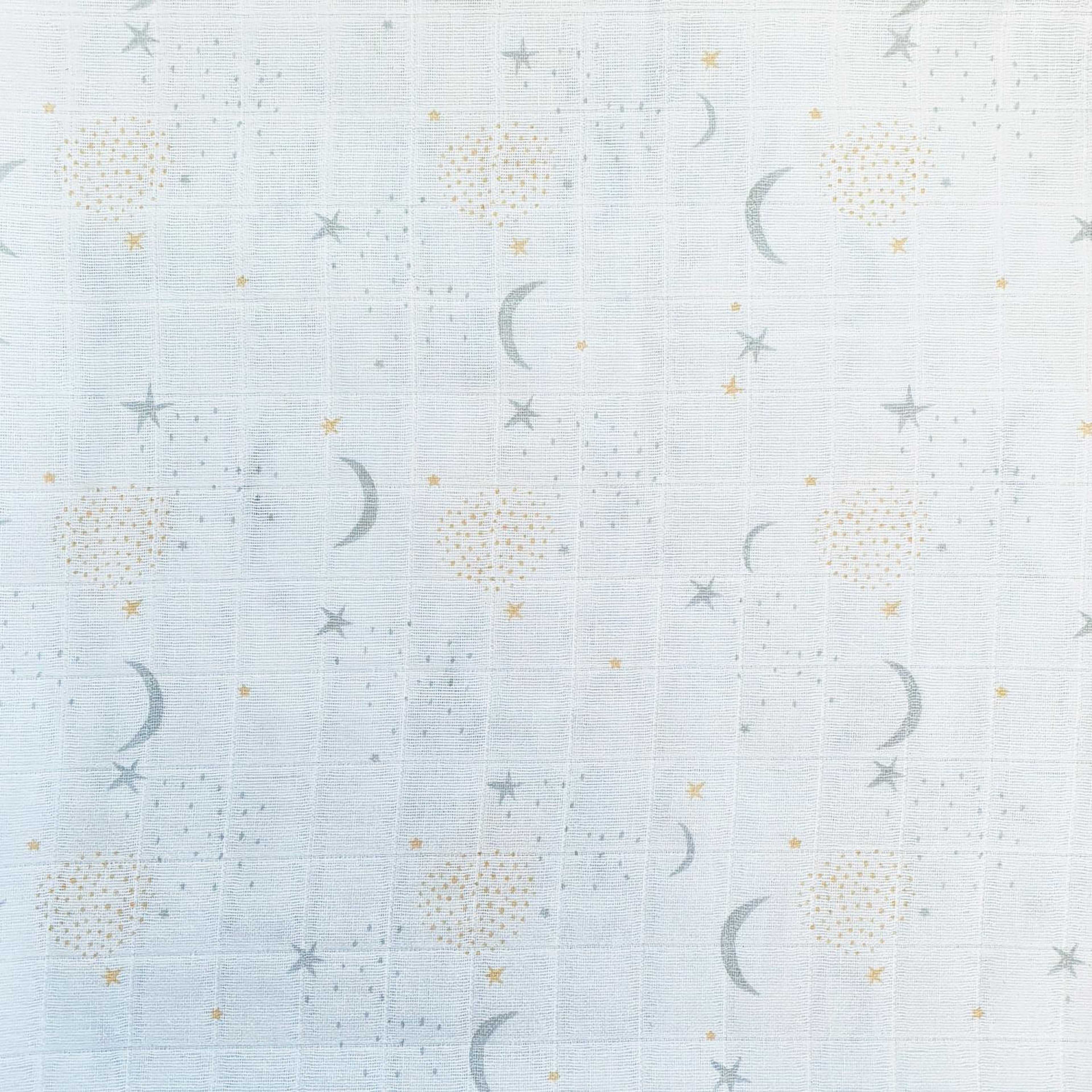 Muslin 2-pack Star-Moon GOTS